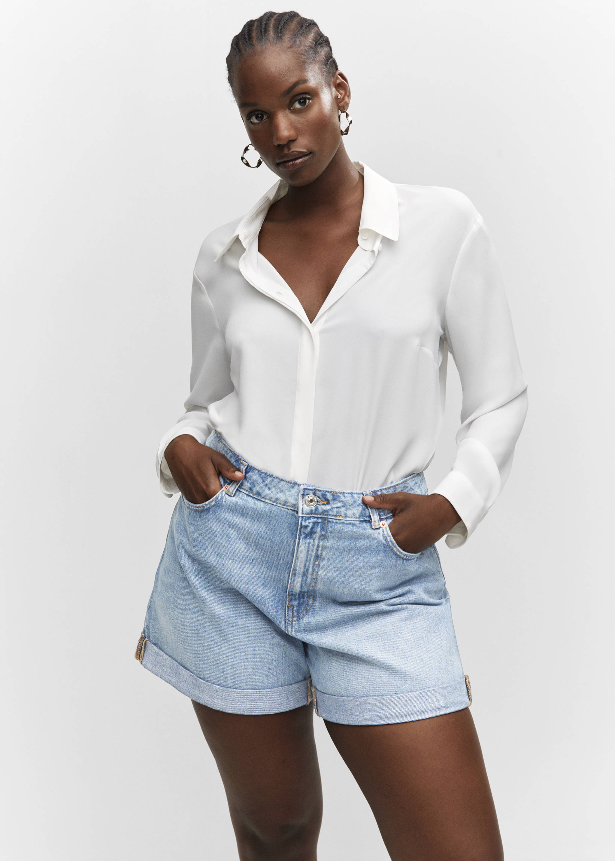 Mom Fit-Jeans-Shorts - Detail des Artikels 5