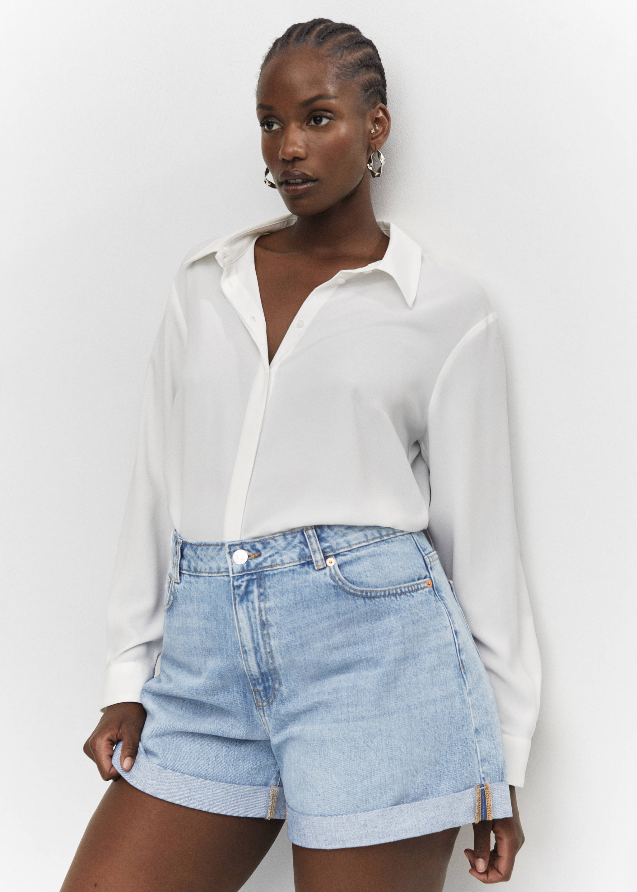 Mom Fit-Jeans-Shorts - Detail des Artikels 4