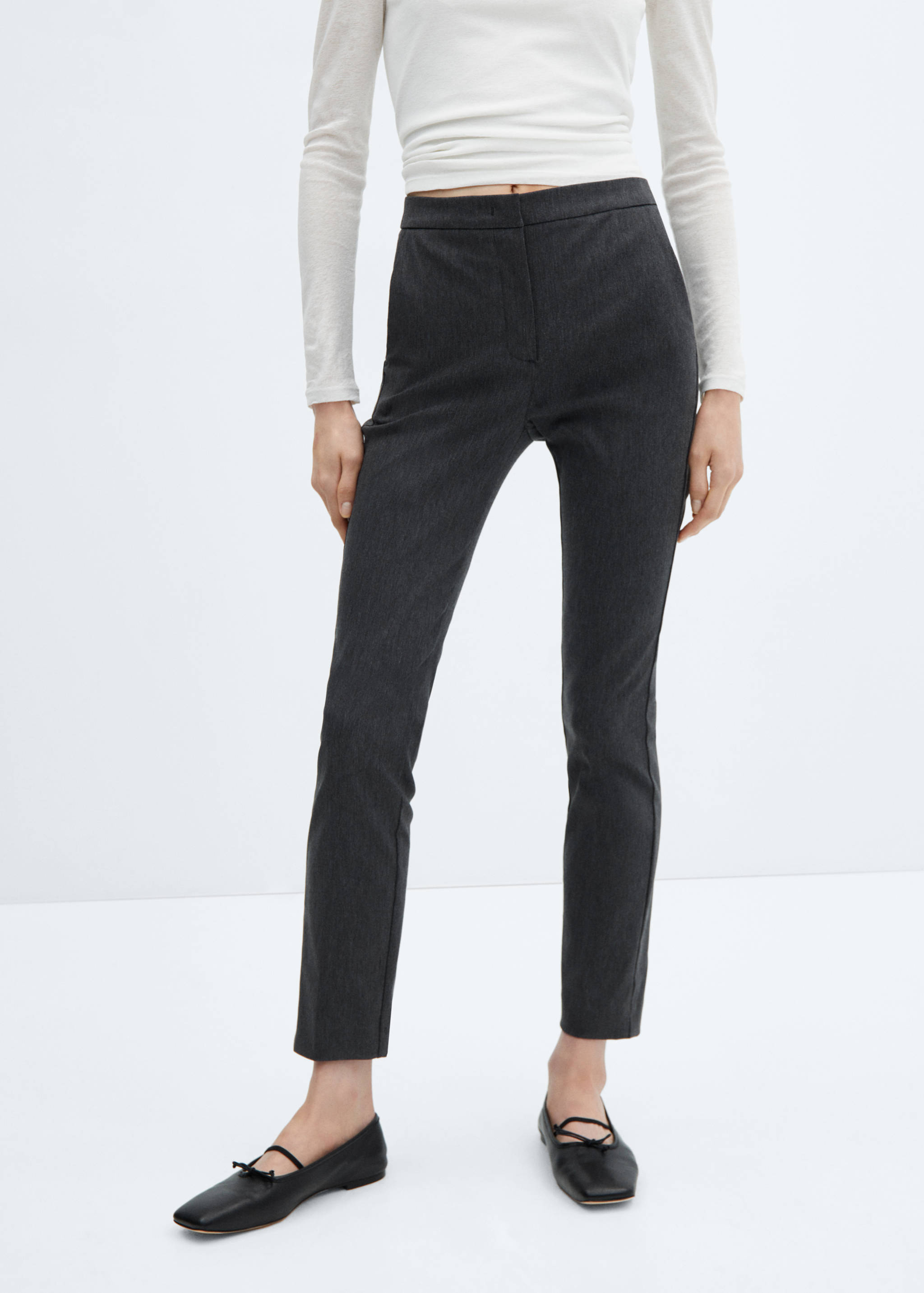 Crop skinny trousers - Medium plane