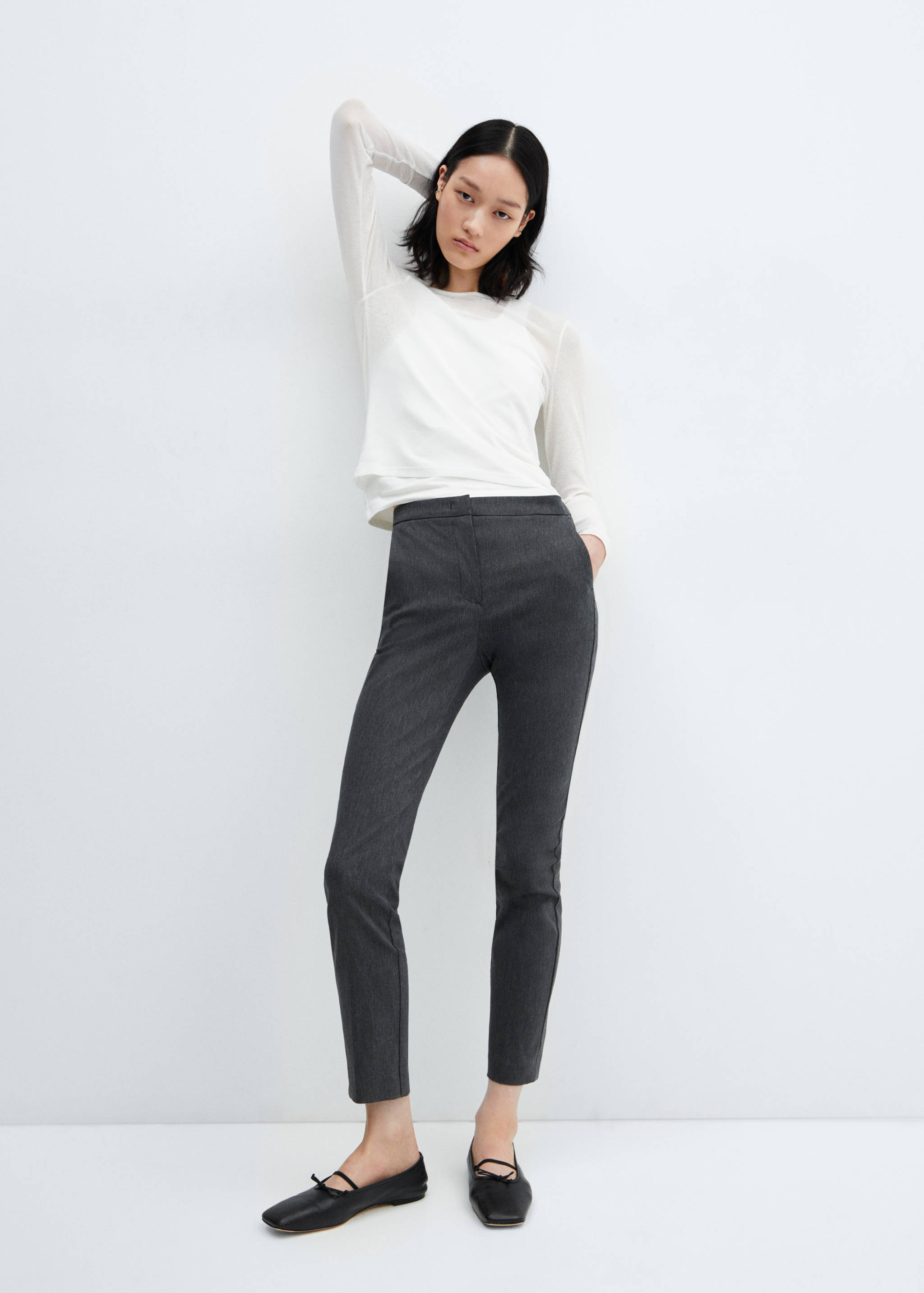 Crop skinny trousers - Details of the article 2