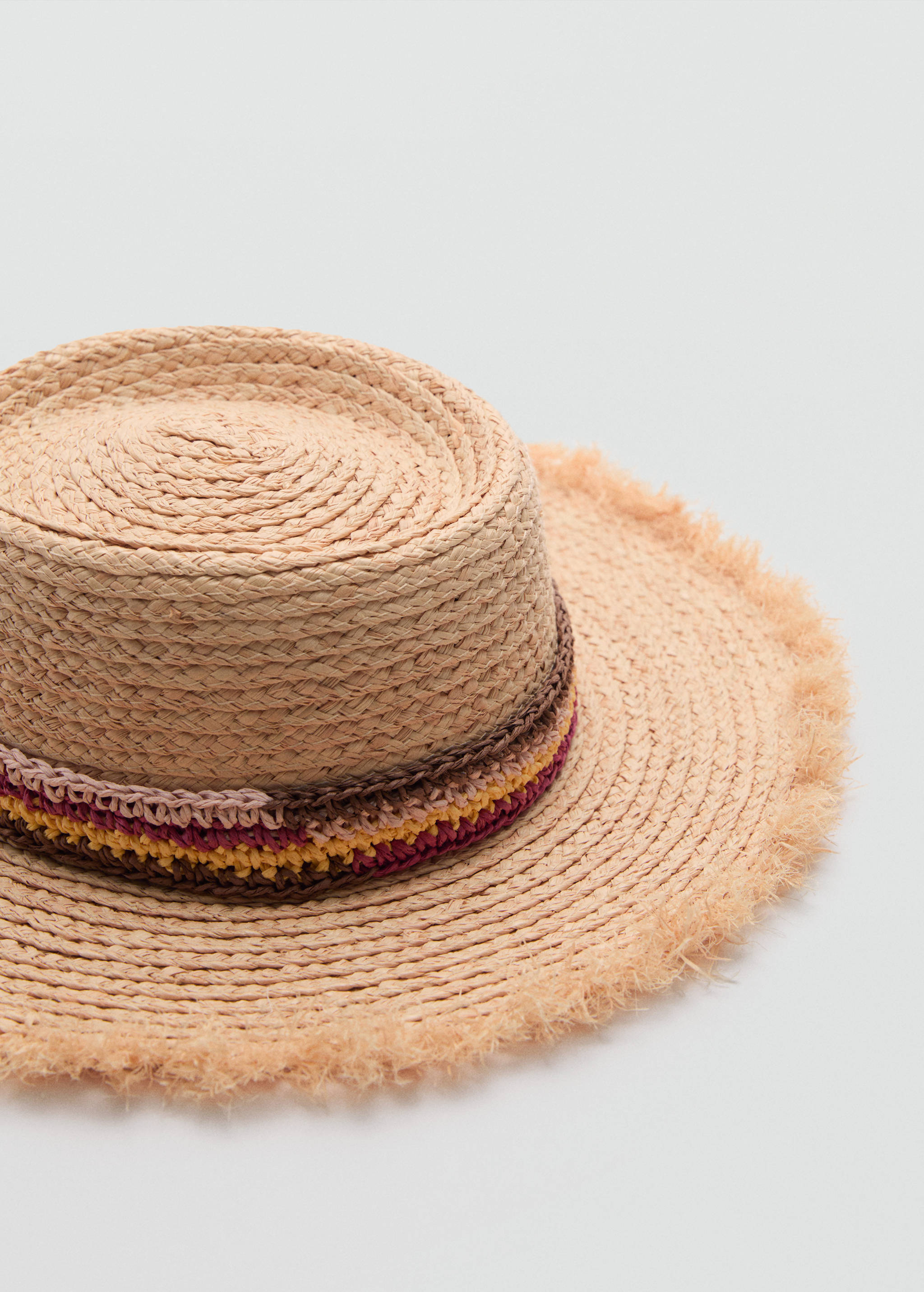 Chapeau tressé ruban - Plan moyen
