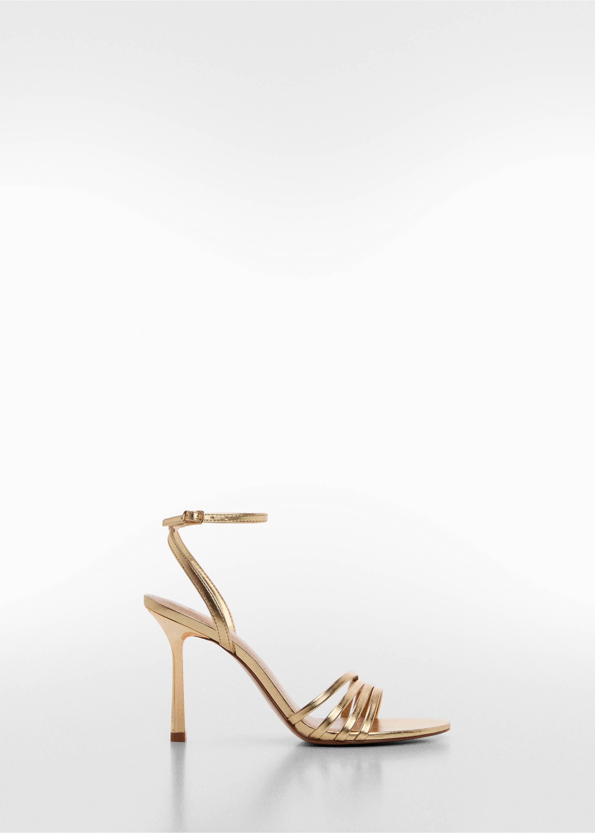 Metallic straps sandals - Article without model, Gold. Ref: 77000259-00.