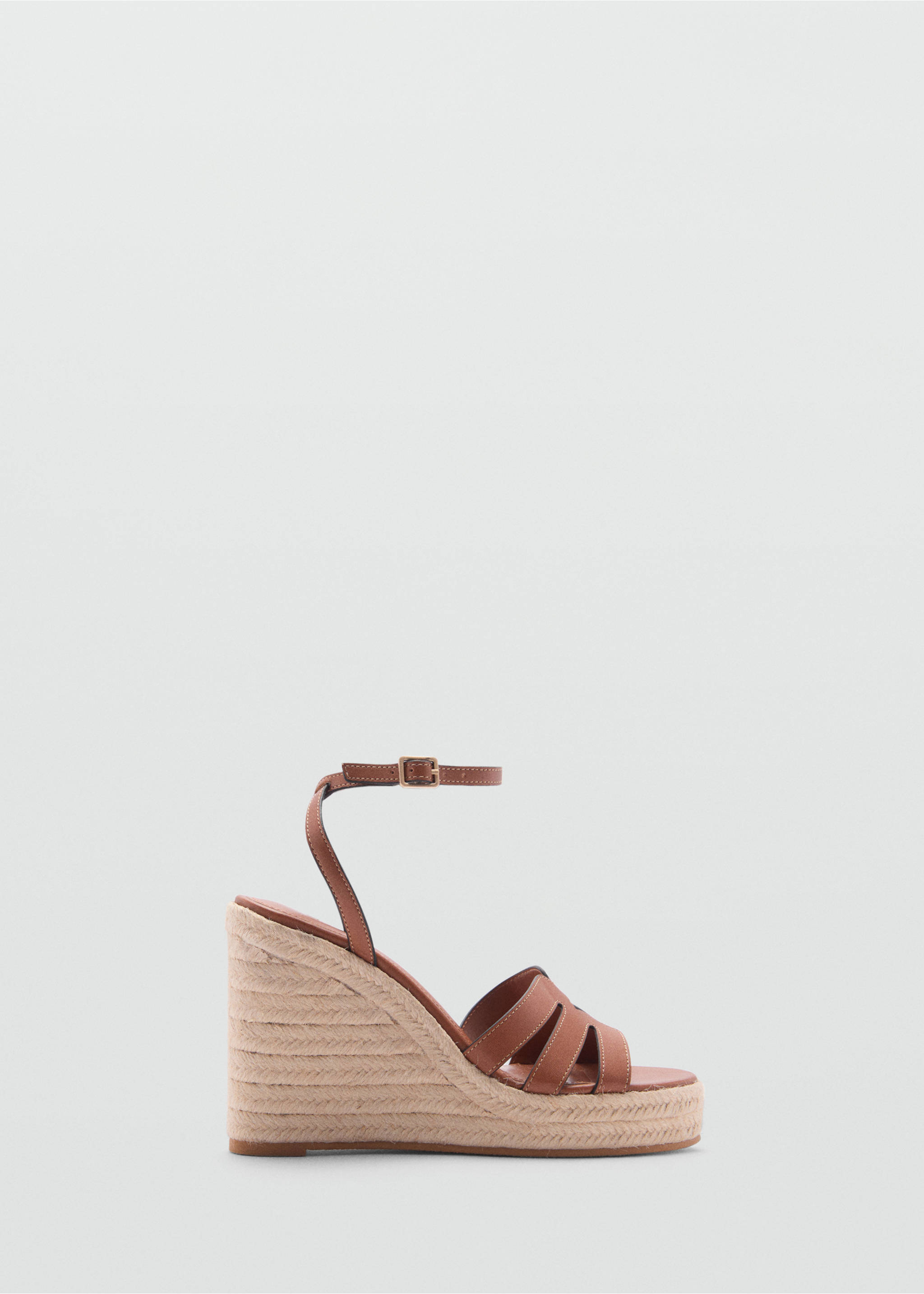 Wedge strips sandals - Article without model, Leather. Ref: 77000261-00.