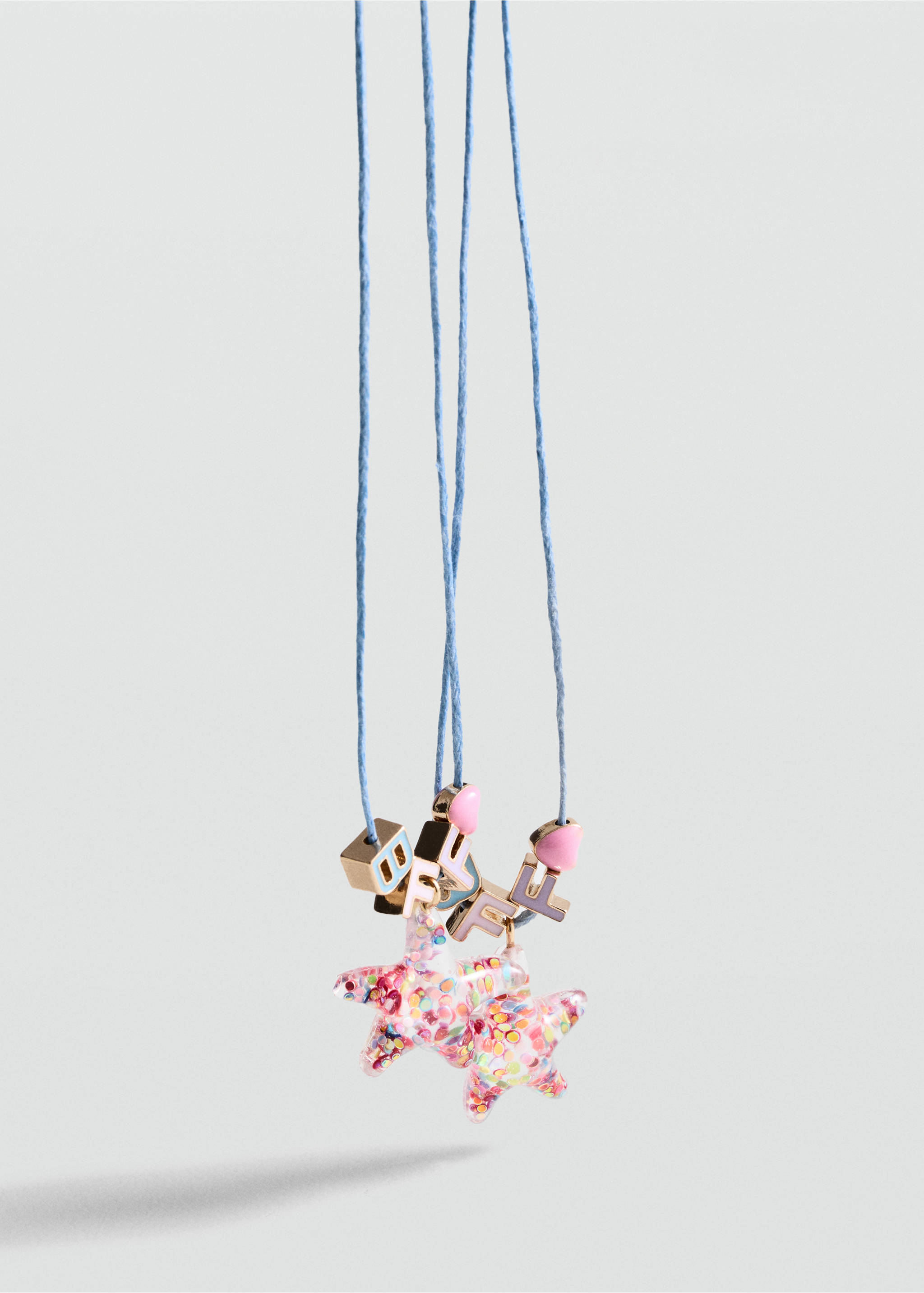 2 pack Best Friends necklace - Details of the article 1, Blue. Ref: 77000339-00.