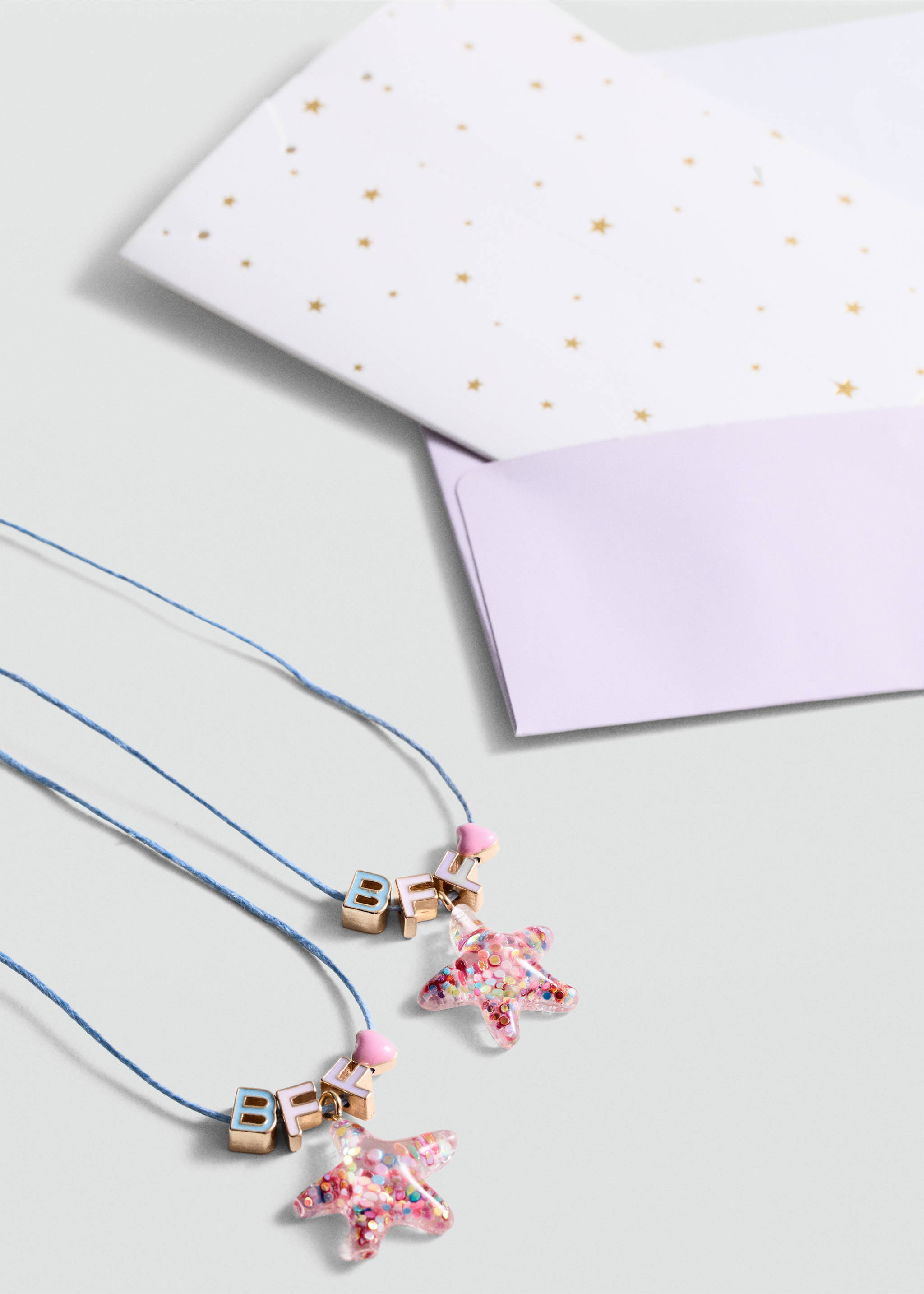 2 pack Best Friends necklace - Details of the article 2, Blue. Ref: 77000339-00.