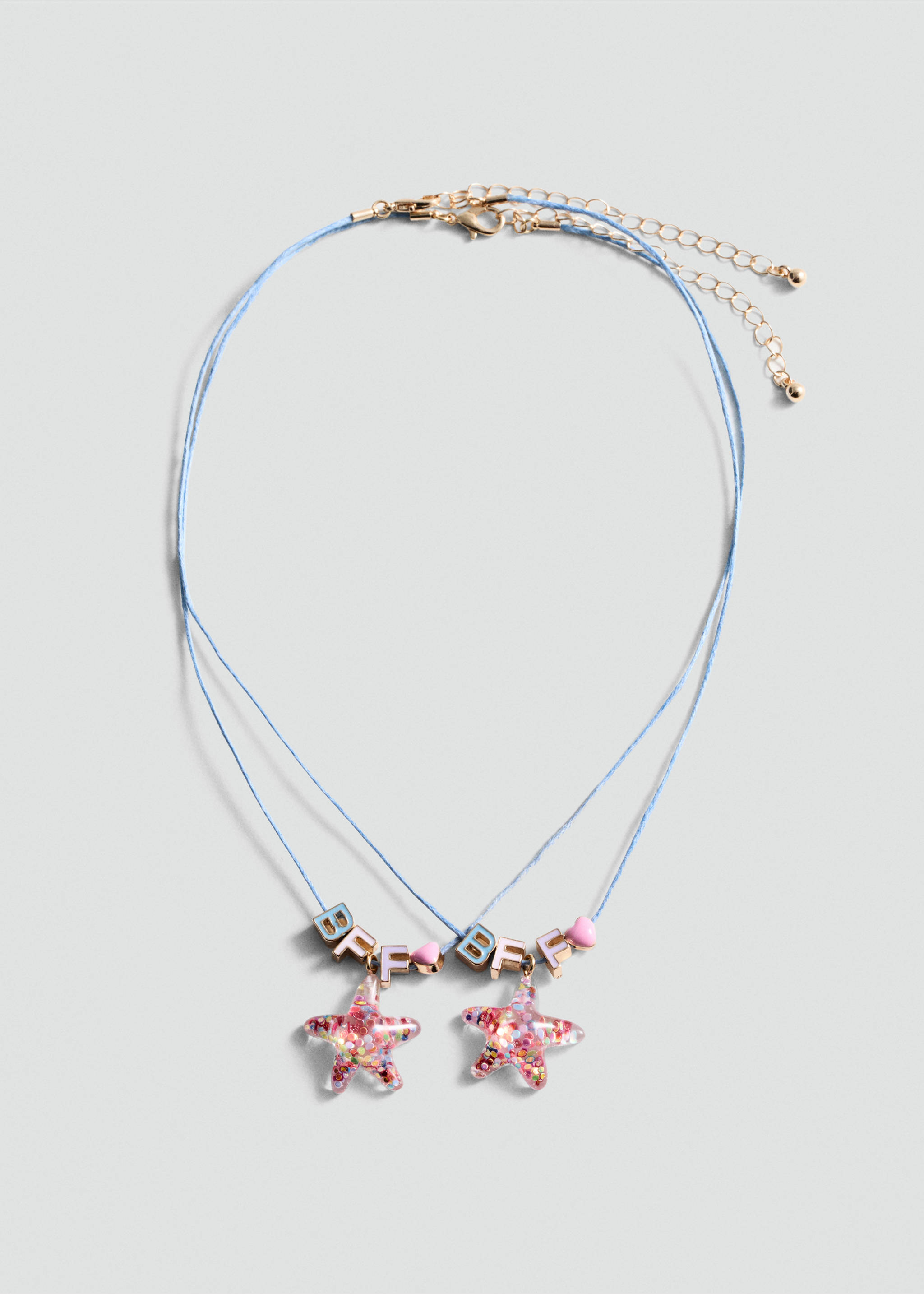 2 pack Best Friends necklace - Article without model, Blue. Ref: 77000339-00.