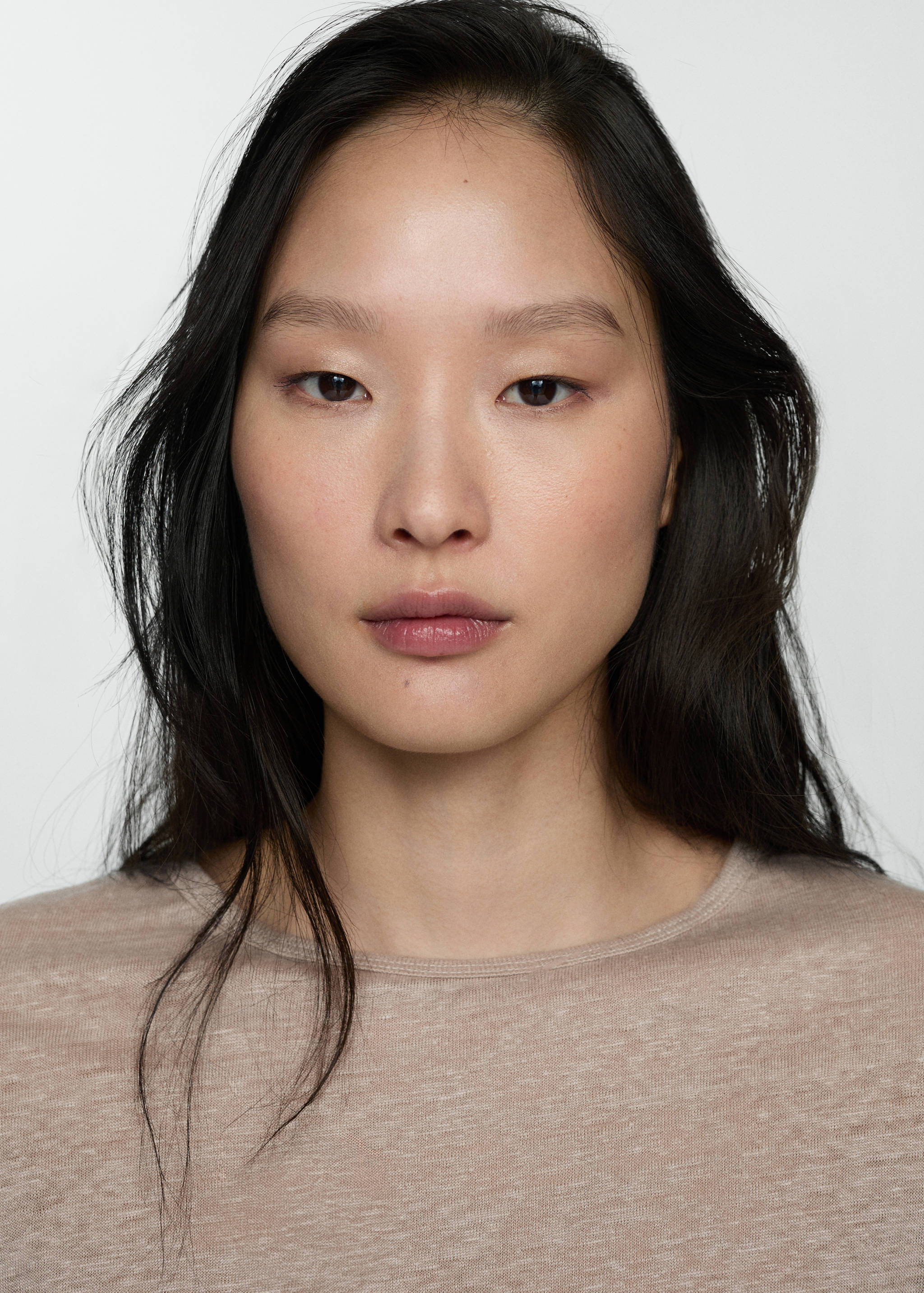 Camiseta lino manga corta - Detalle del artículo 1