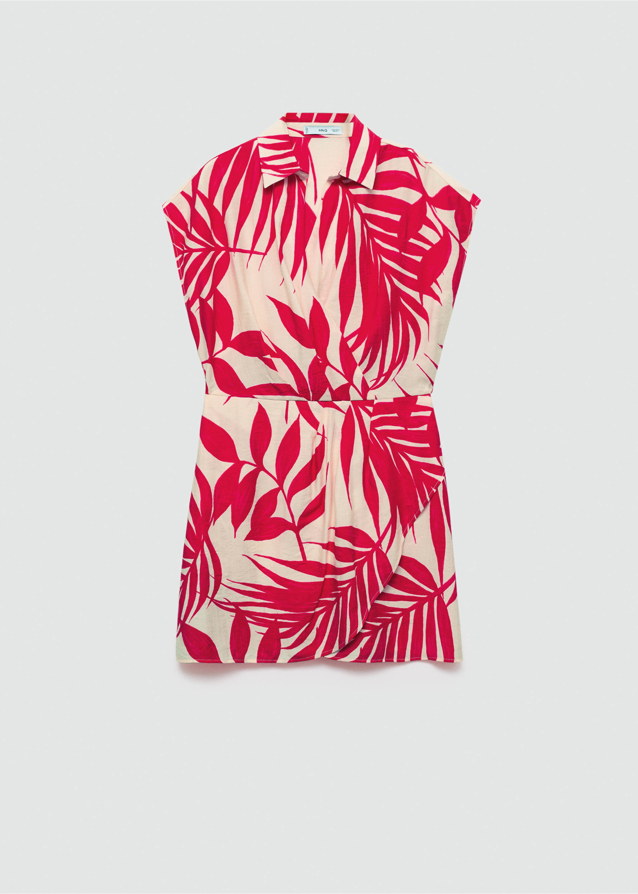 Print wrap dress - Article without model, Ecru. Ref: 77000355-00.
