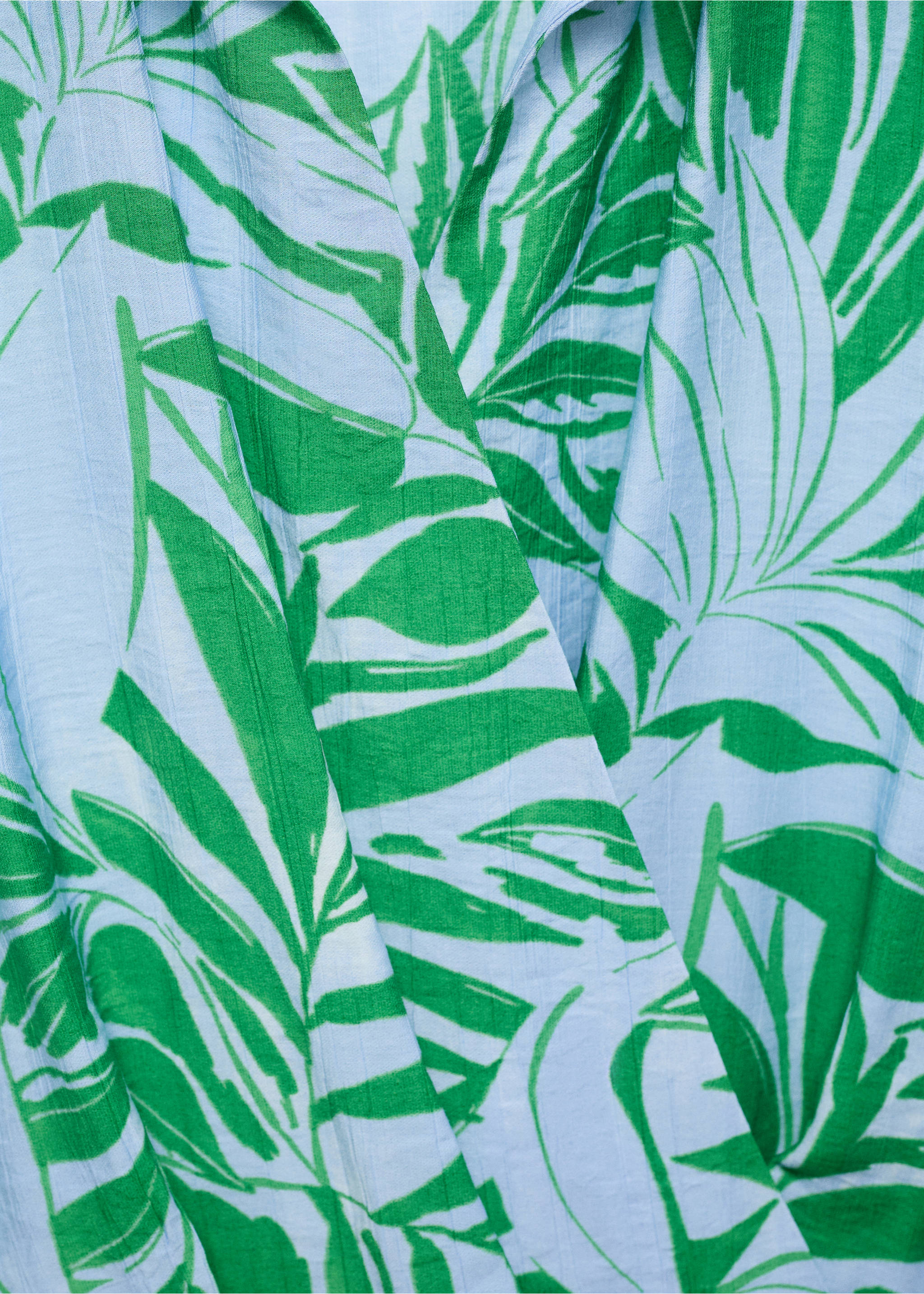 Print wrap dress - Details of the article 8, Blue. Ref: 77000355-00.