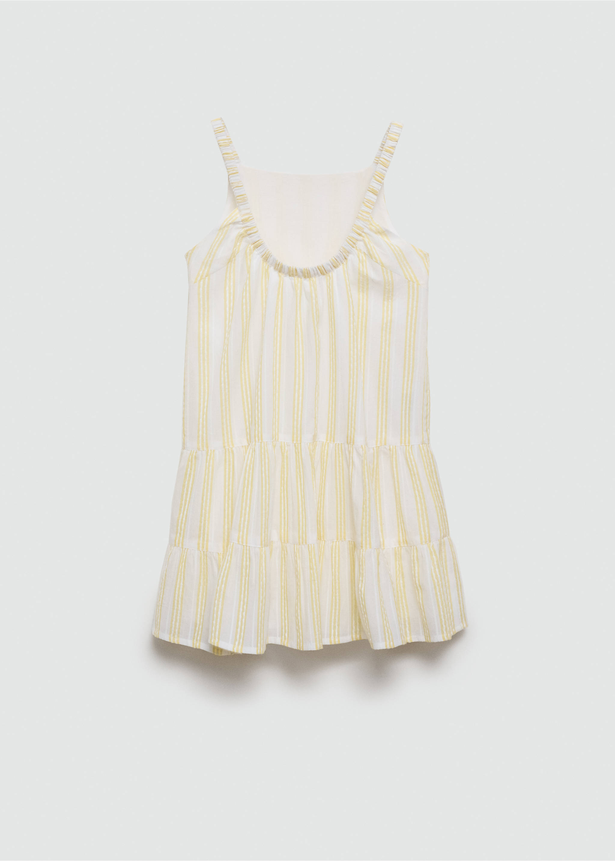 Robe rayures volants - Verso de l’article, Jaune. Ref: 77000357-00.