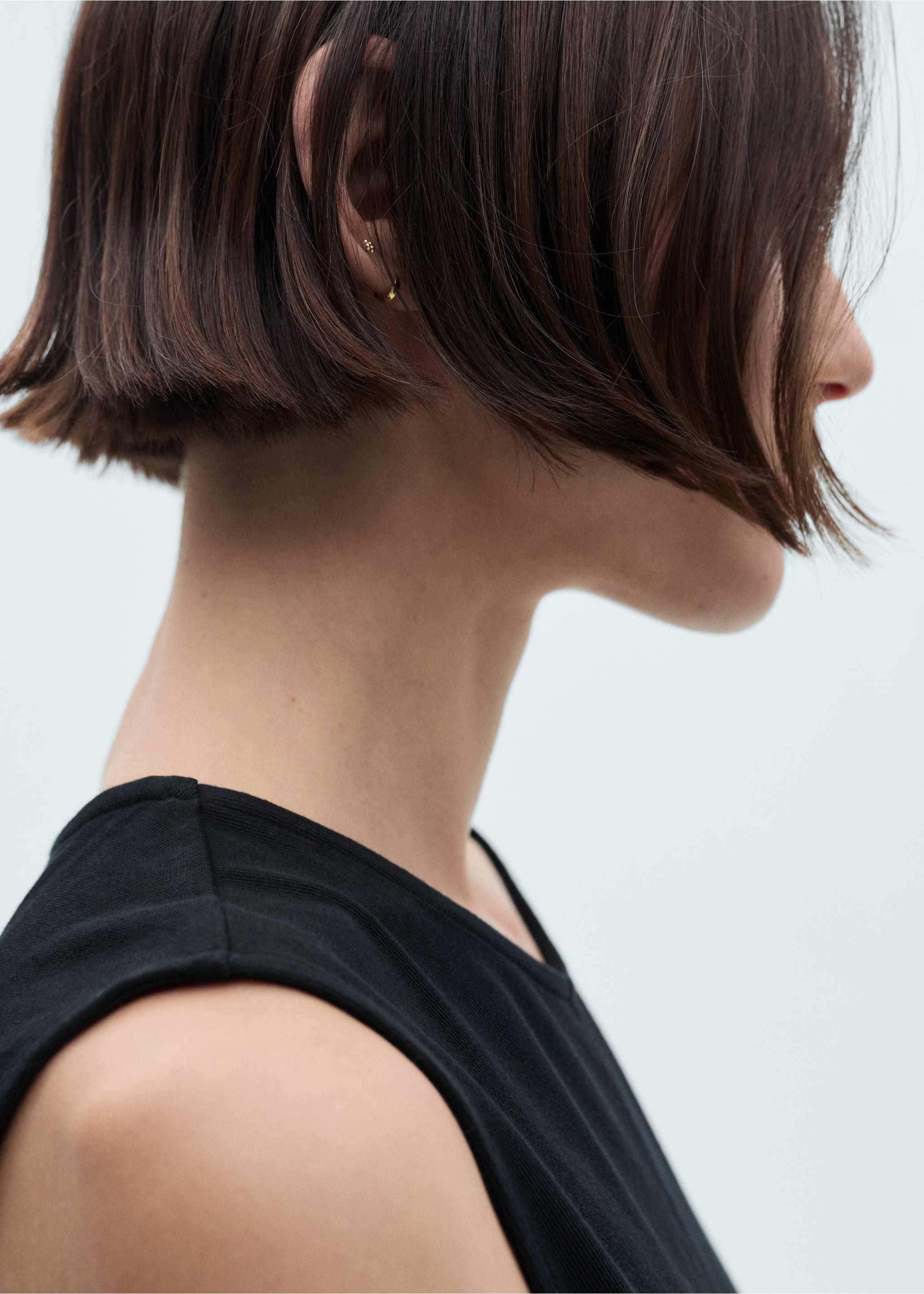 Rochie midi cu detaliu drapat - Detaliu al articolului 1, Negru. Ref: 77000368-00.