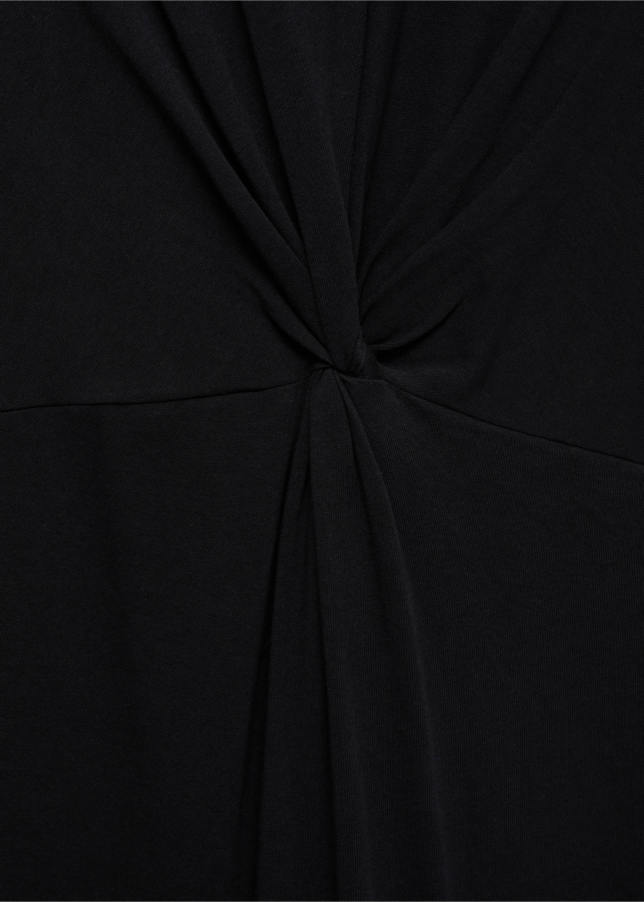 Rochie midi cu detaliu drapat - Detaliu al articolului 8, Negru. Ref: 77000368-00.