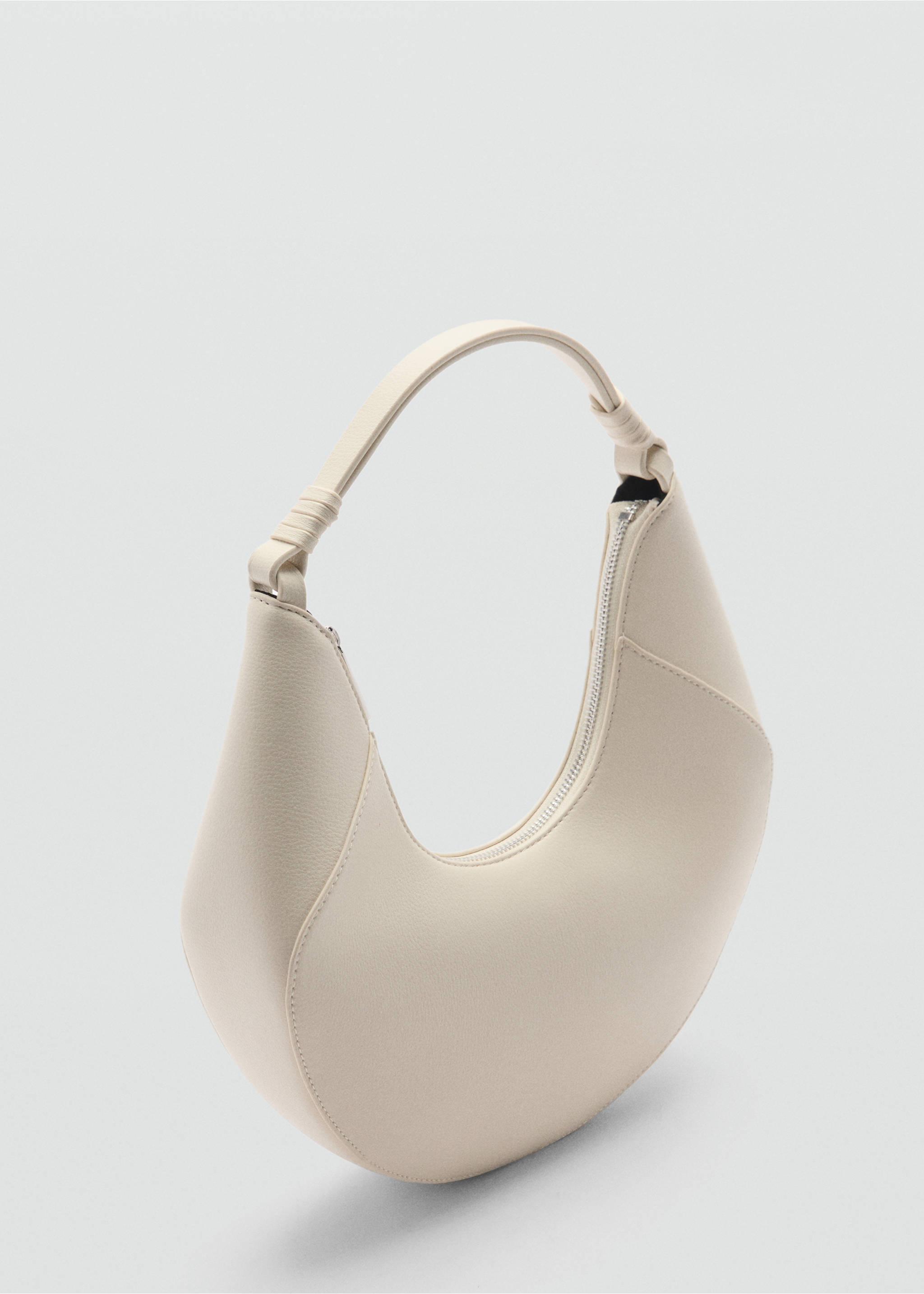 Faux-leather shoulder bag - Medium plane, Off White. Ref: 77000374-00.
