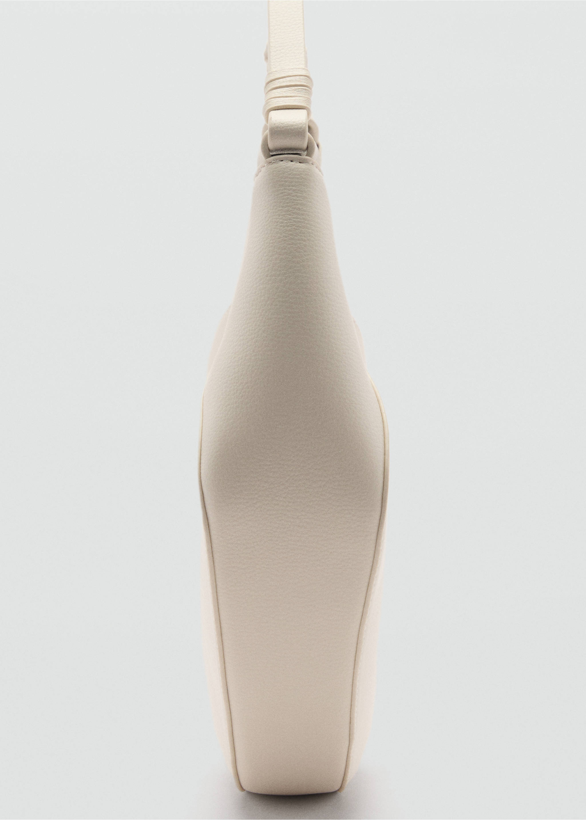 Faux-leather shoulder bag - Details of the article 1, Off White. Ref: 77000374-00.