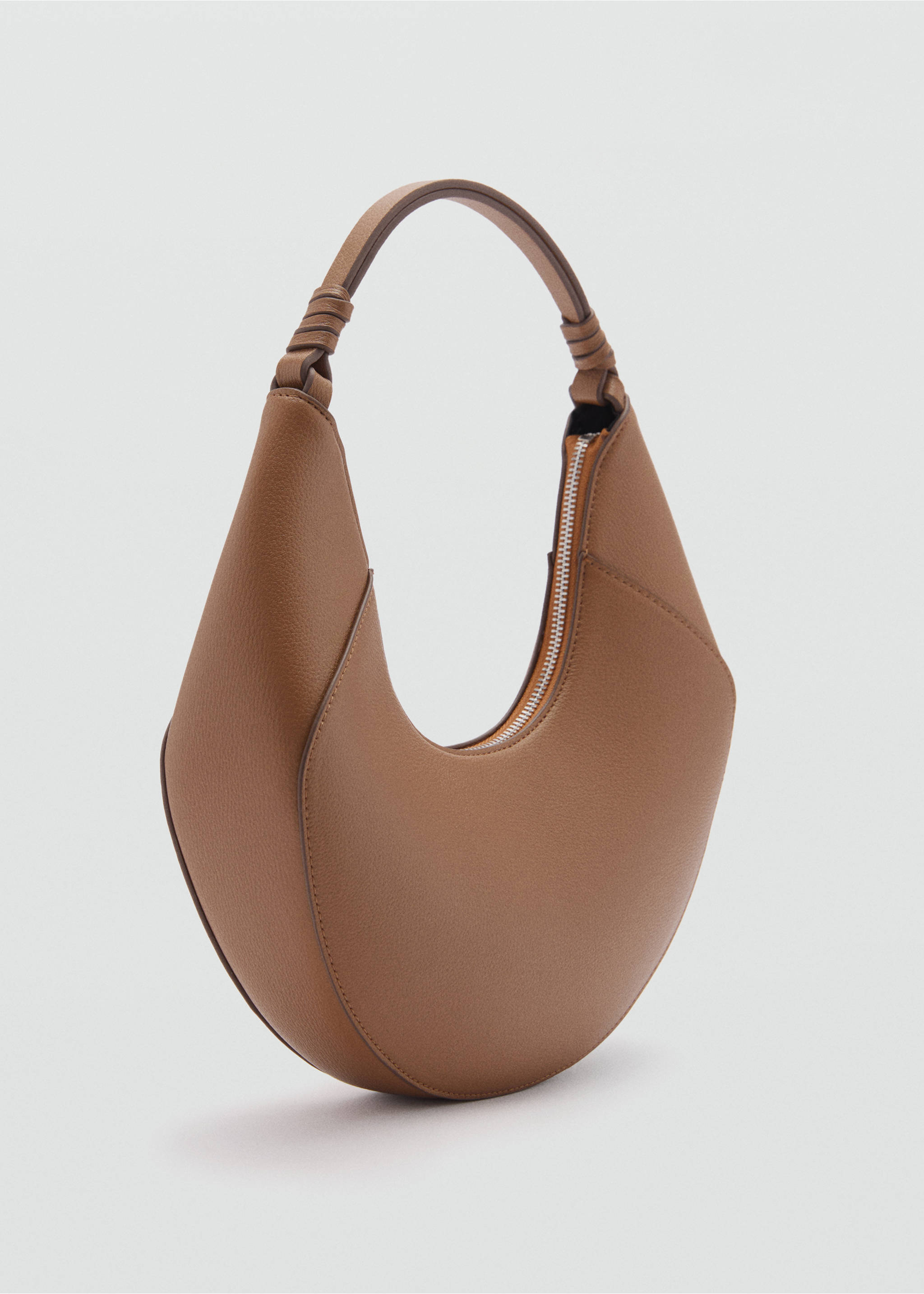 Faux-leather shoulder bag - Medium plane, Medium Brown. Ref: 77000374-00.