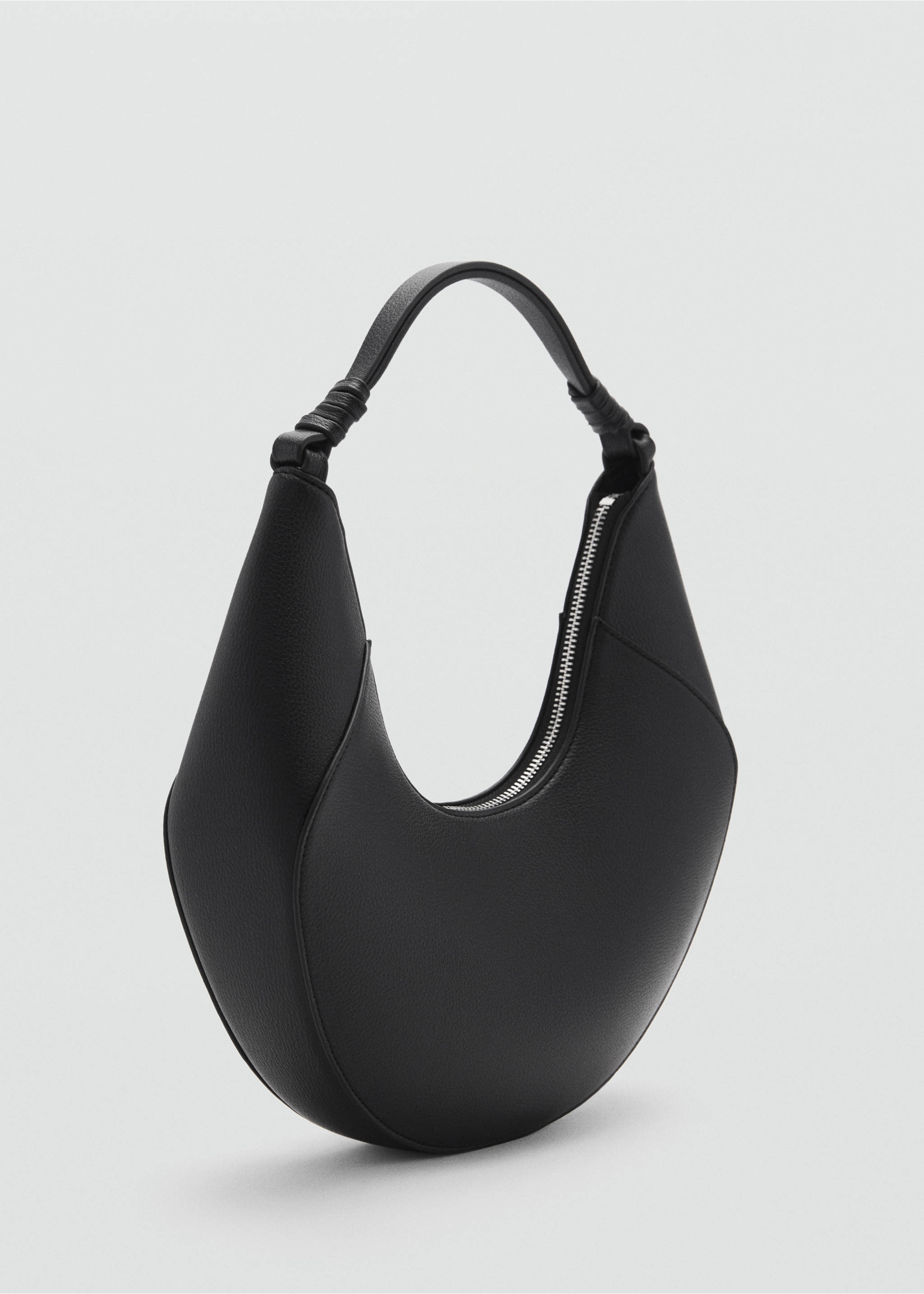 Faux-leather shoulder bag - Medium plane, Black. Ref: 77000374-00.