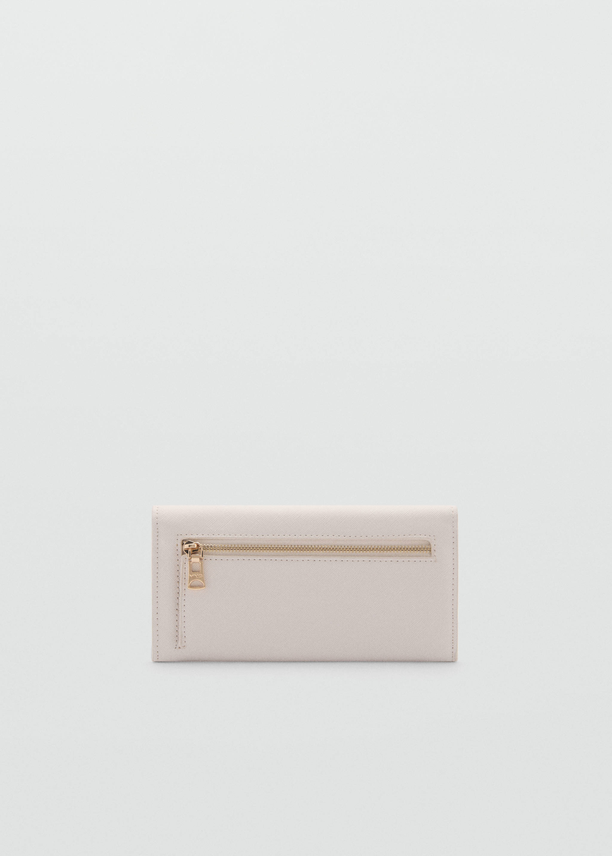 Flap saffiano-effect wallet - Medium plane