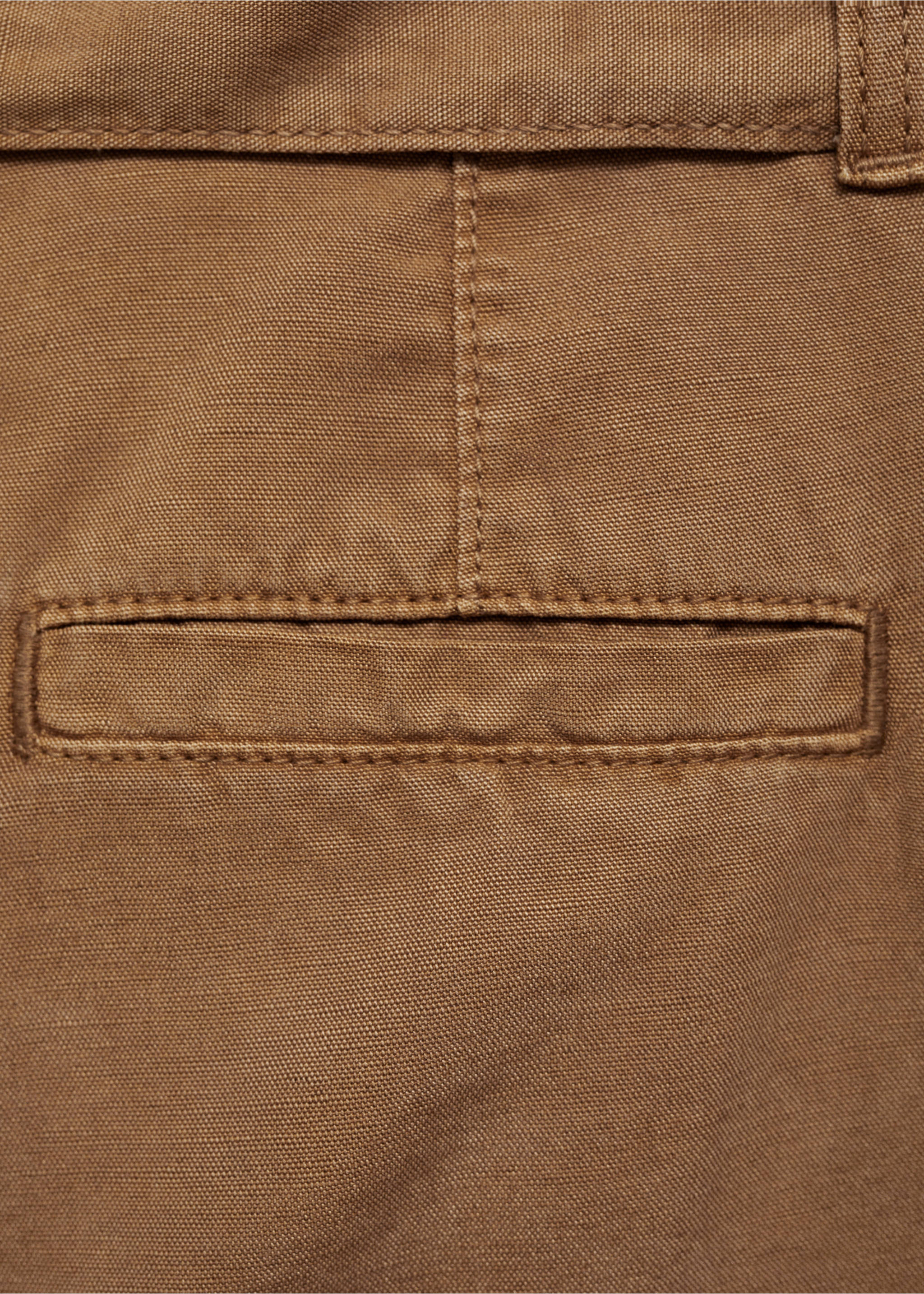 Flowy wide leg trousers with belt - Details of the article 0, Brown. Ref: 77000378-00.