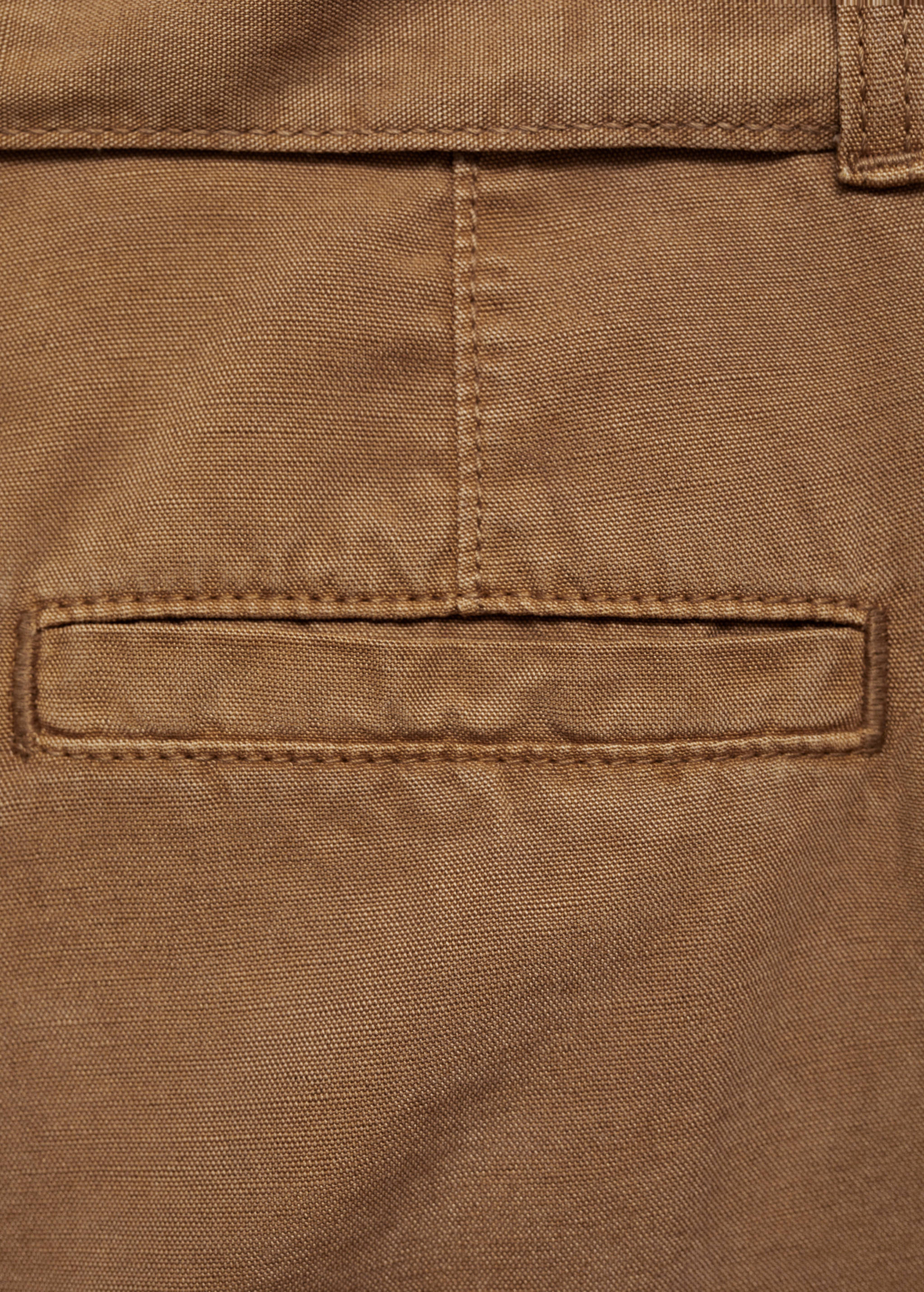 Flowy wide leg trousers with belt - Details of the article 0