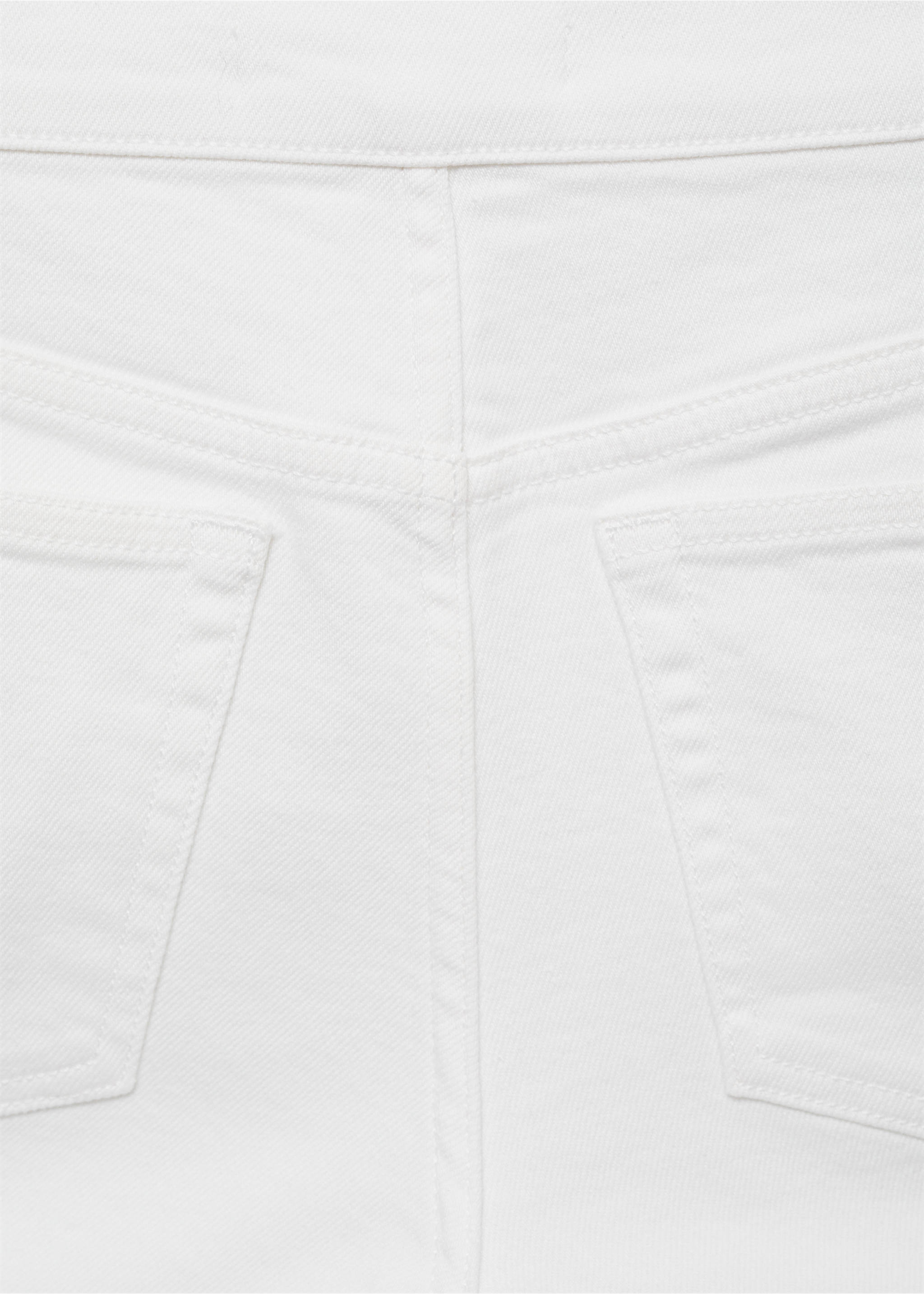 Slim-fit capri jeans with zip - Details of the article 0, White. Ref: 77000380-00.