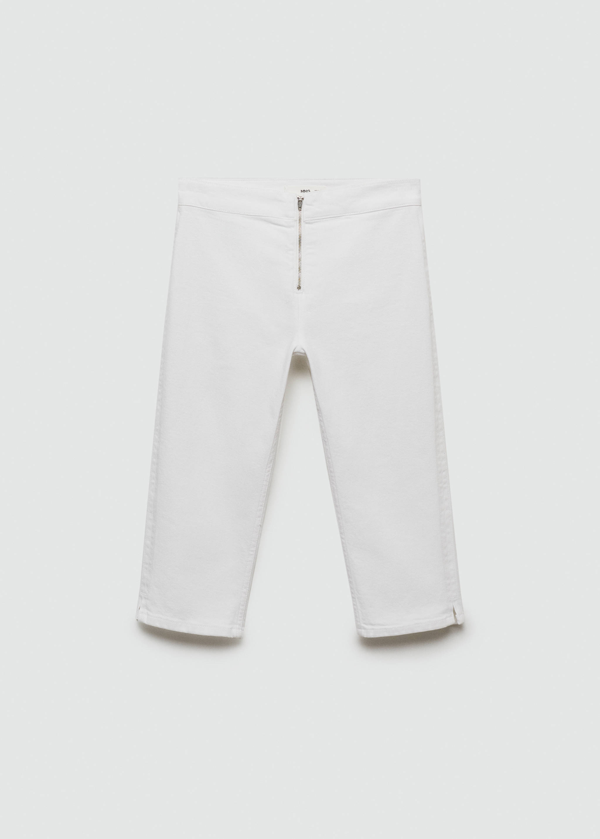 Slim-fit capri jeans with zip - Article without model