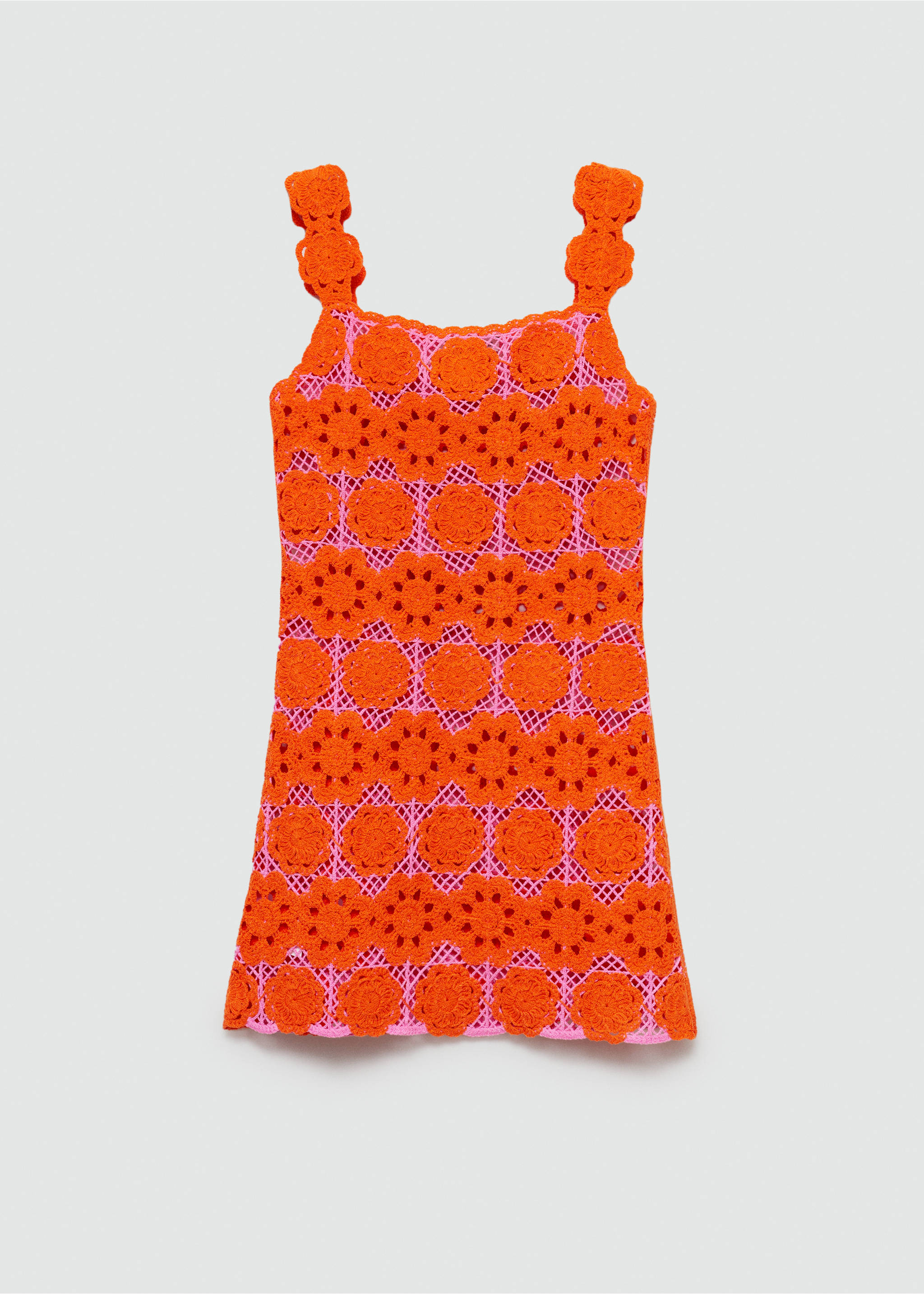 Floral crochet dress - Article without model, Orange. Ref: 77000383-00.