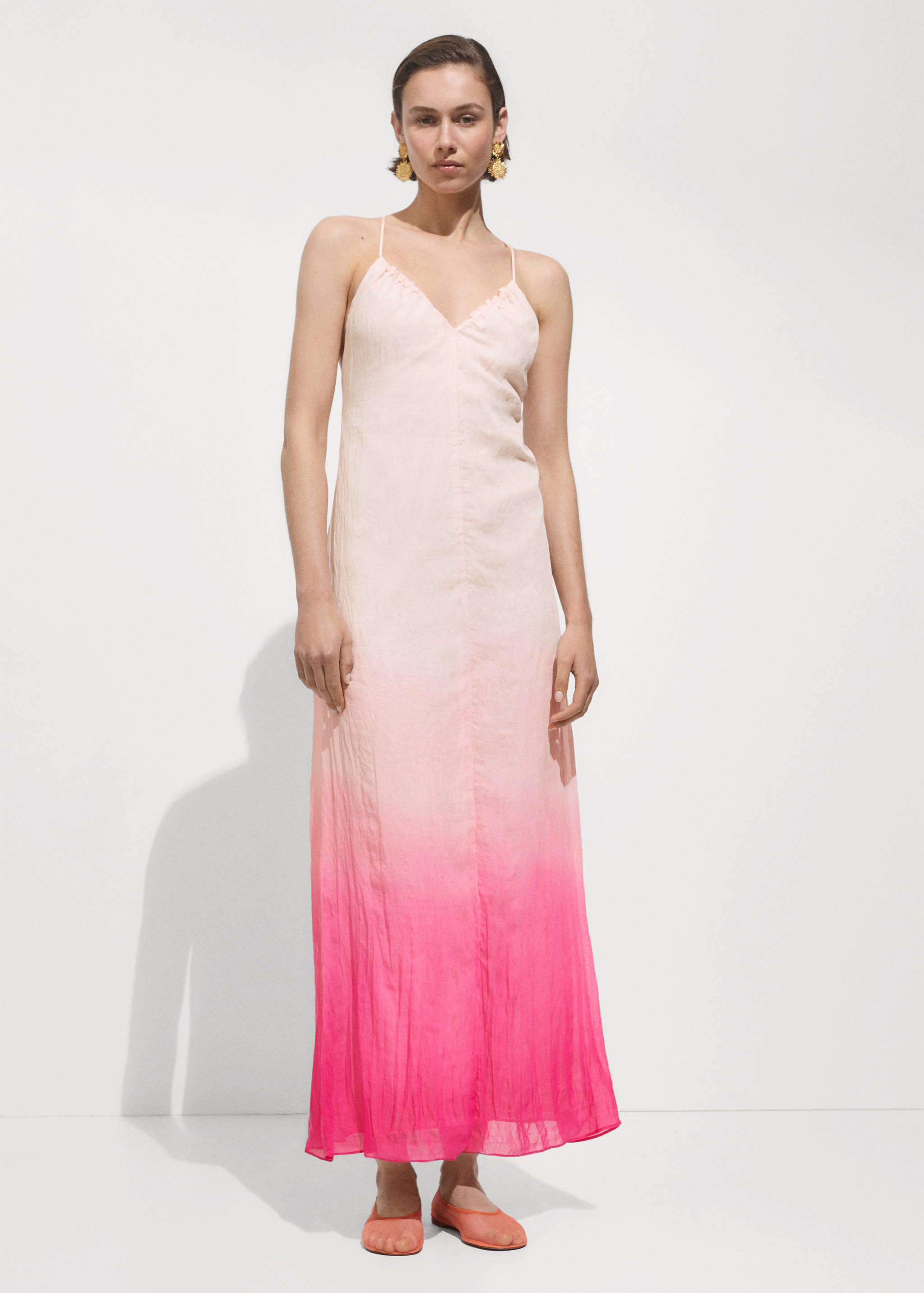 Rochie din lyocell cu imprimeu - Plan general