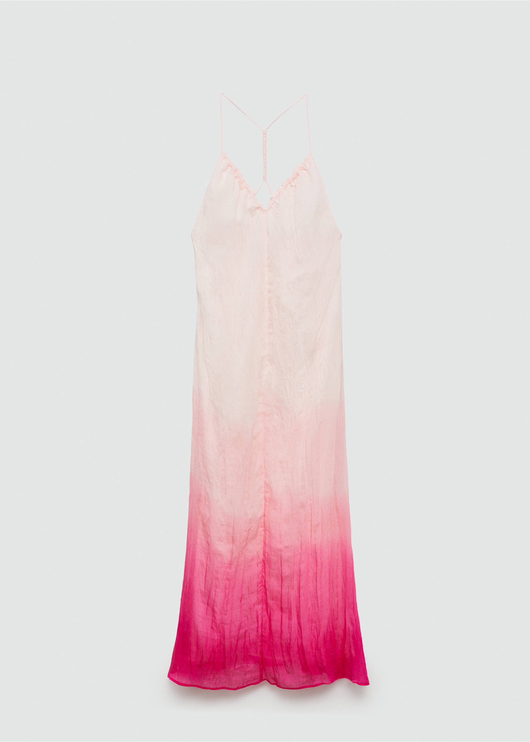 Printed lyocell dress - Article without model, Fuchsia. Ref: 77000386-00.