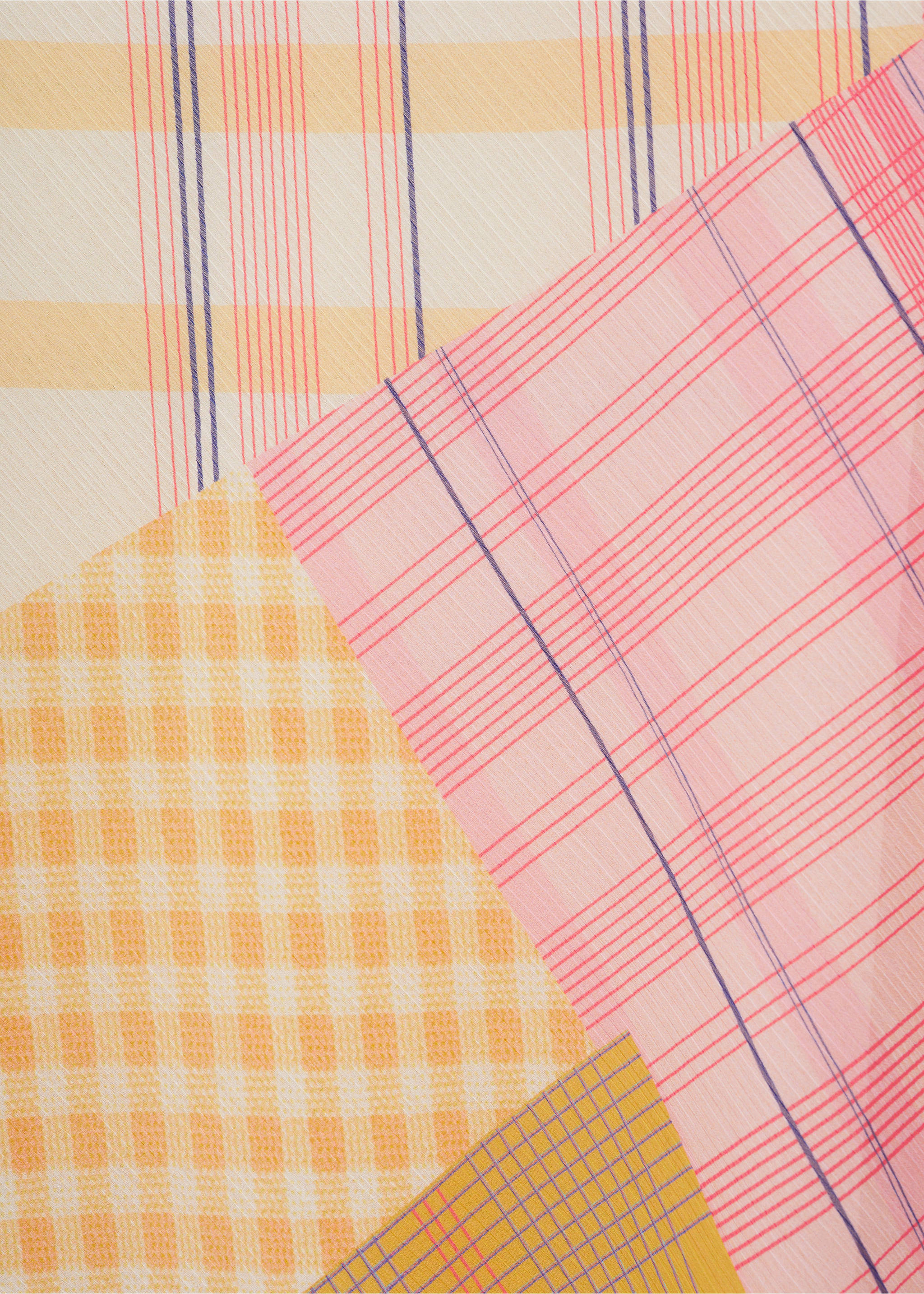 Printed halter-neck dress - Details of the article 0, Ecru. Ref: 77000391-00.