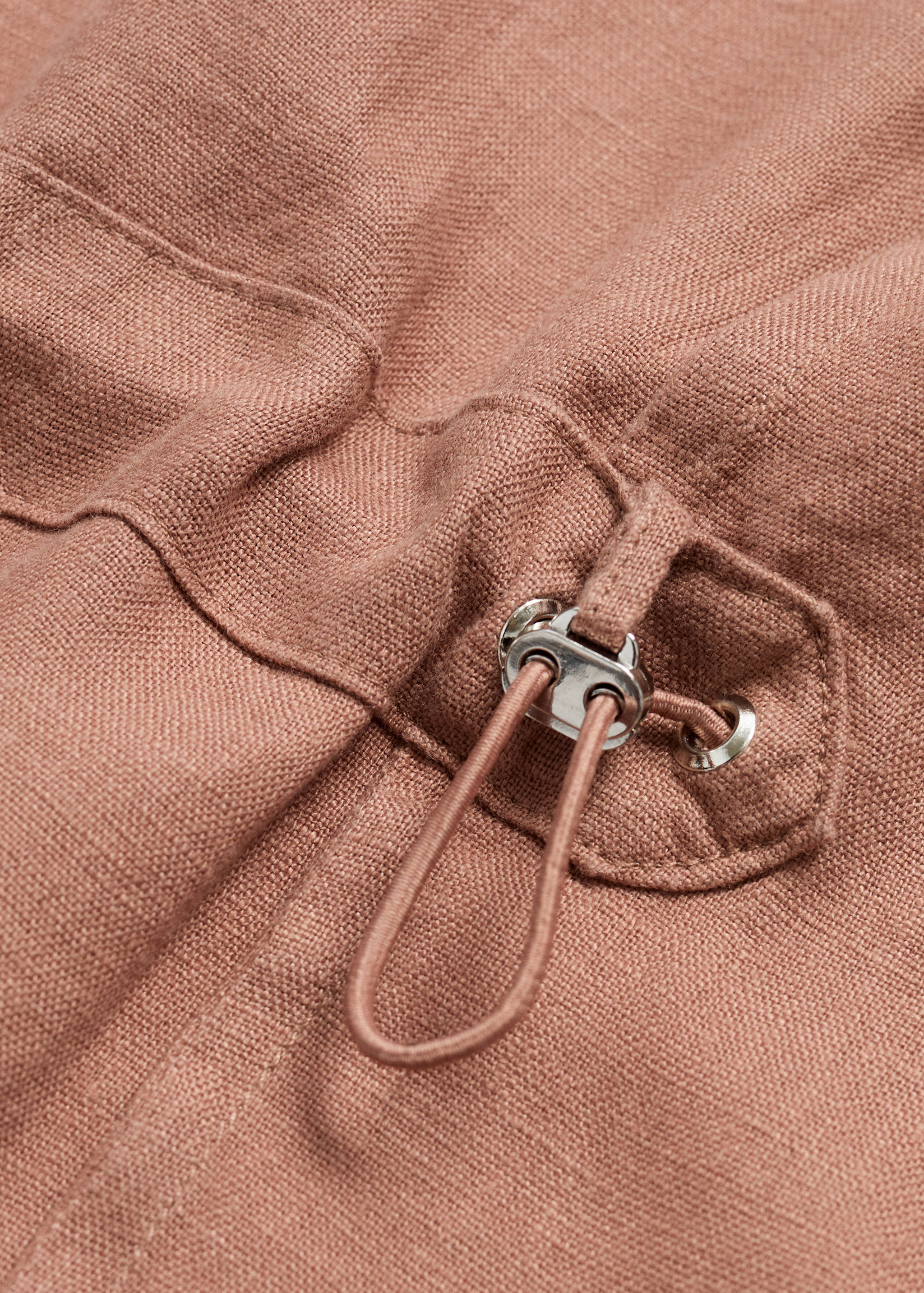 100% linen overshirt with pockets - Details of the article 0