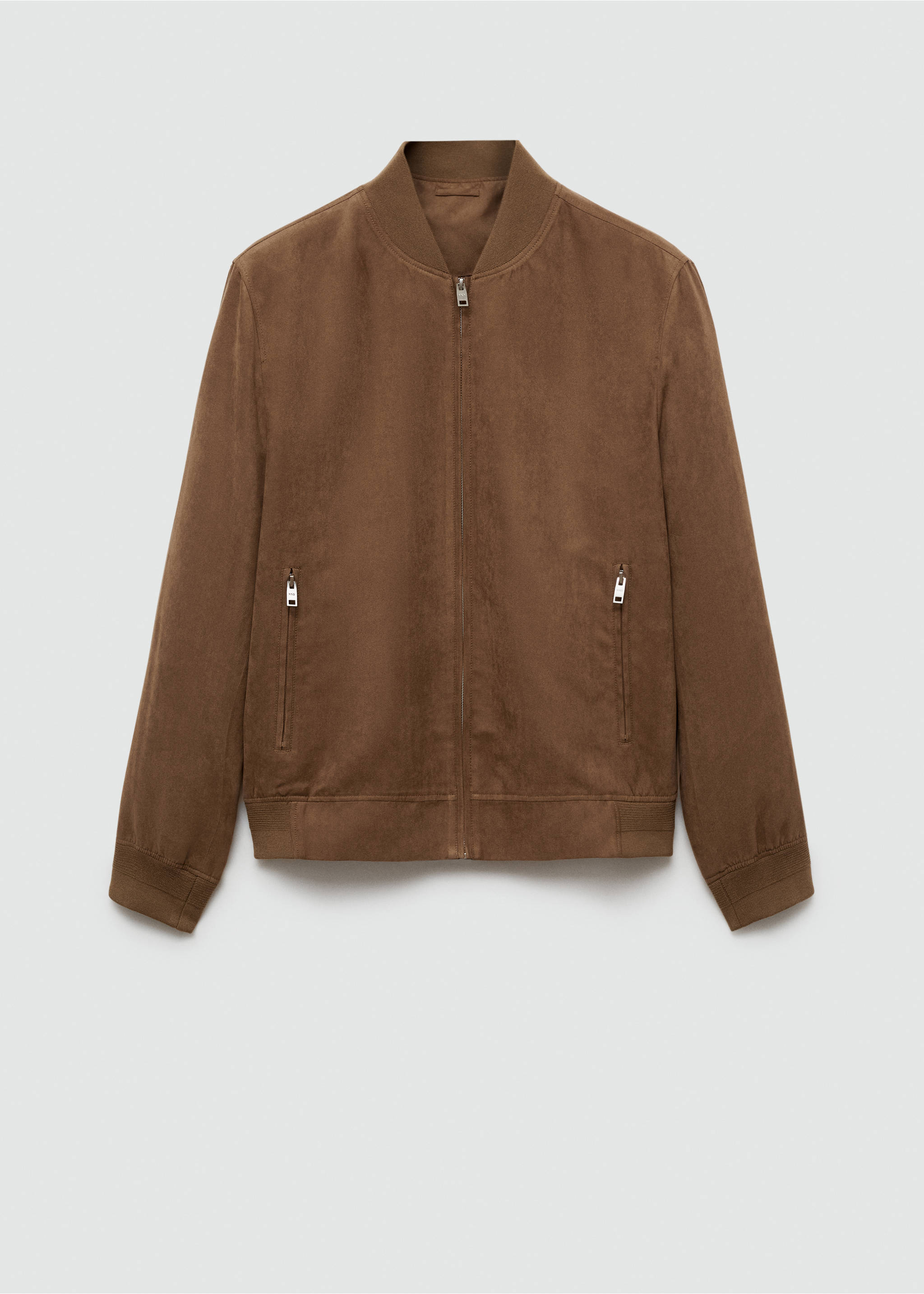 Bomberjacke mit Wildleder-Effekt - Artikel ohne Model, Beige. Ref: 77000571-00.