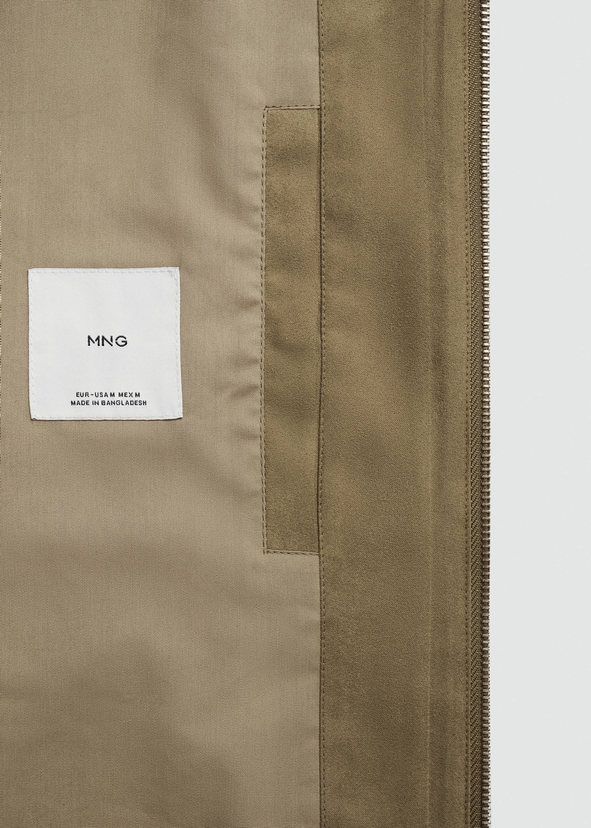 Suede-effect bomber jacket - Details of the article 8