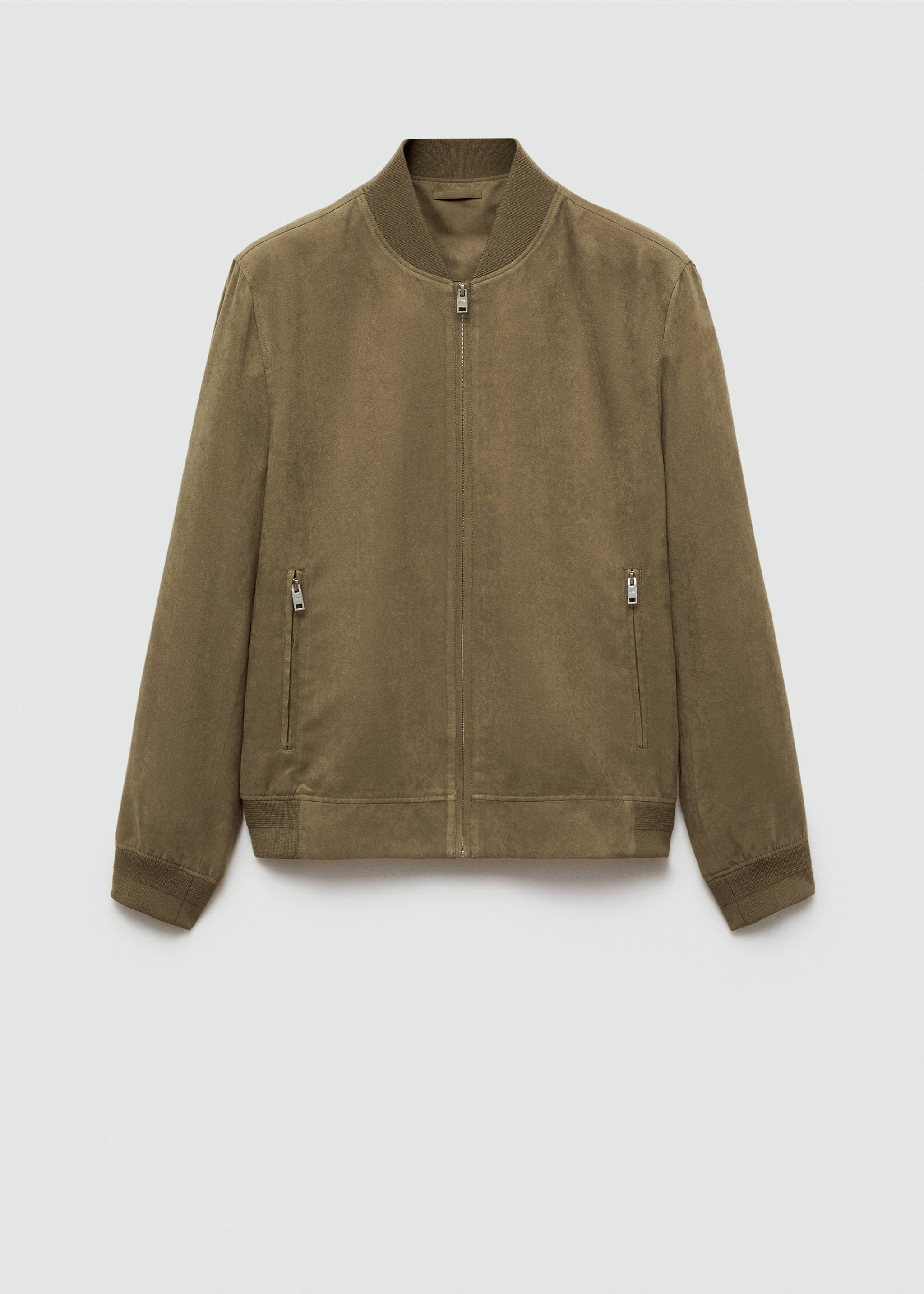 Bomberjacke mit Wildleder-Effekt - Artikel ohne Model, Khaki. Ref: 77000571-00.