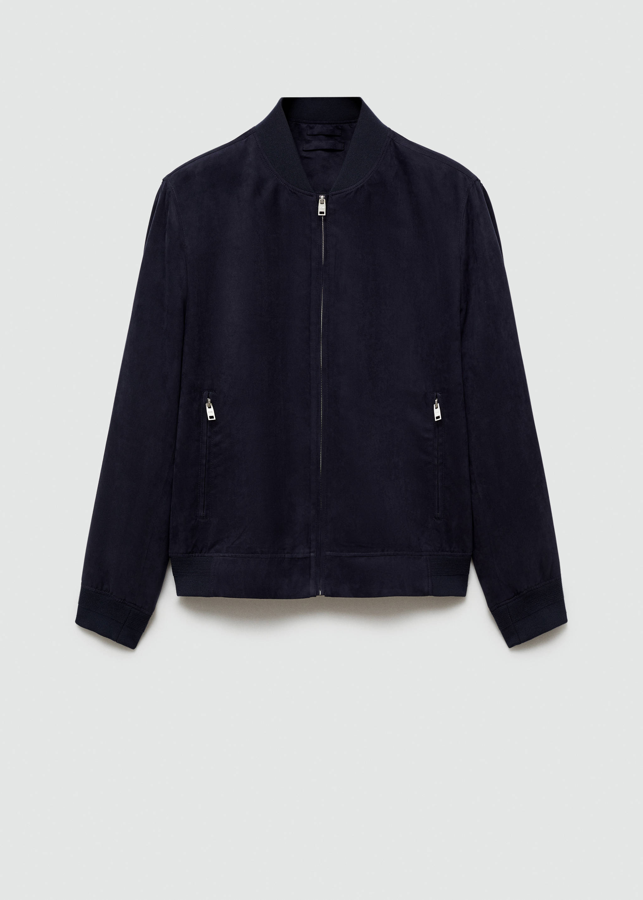Suede-effect bomber jacket - Article without model