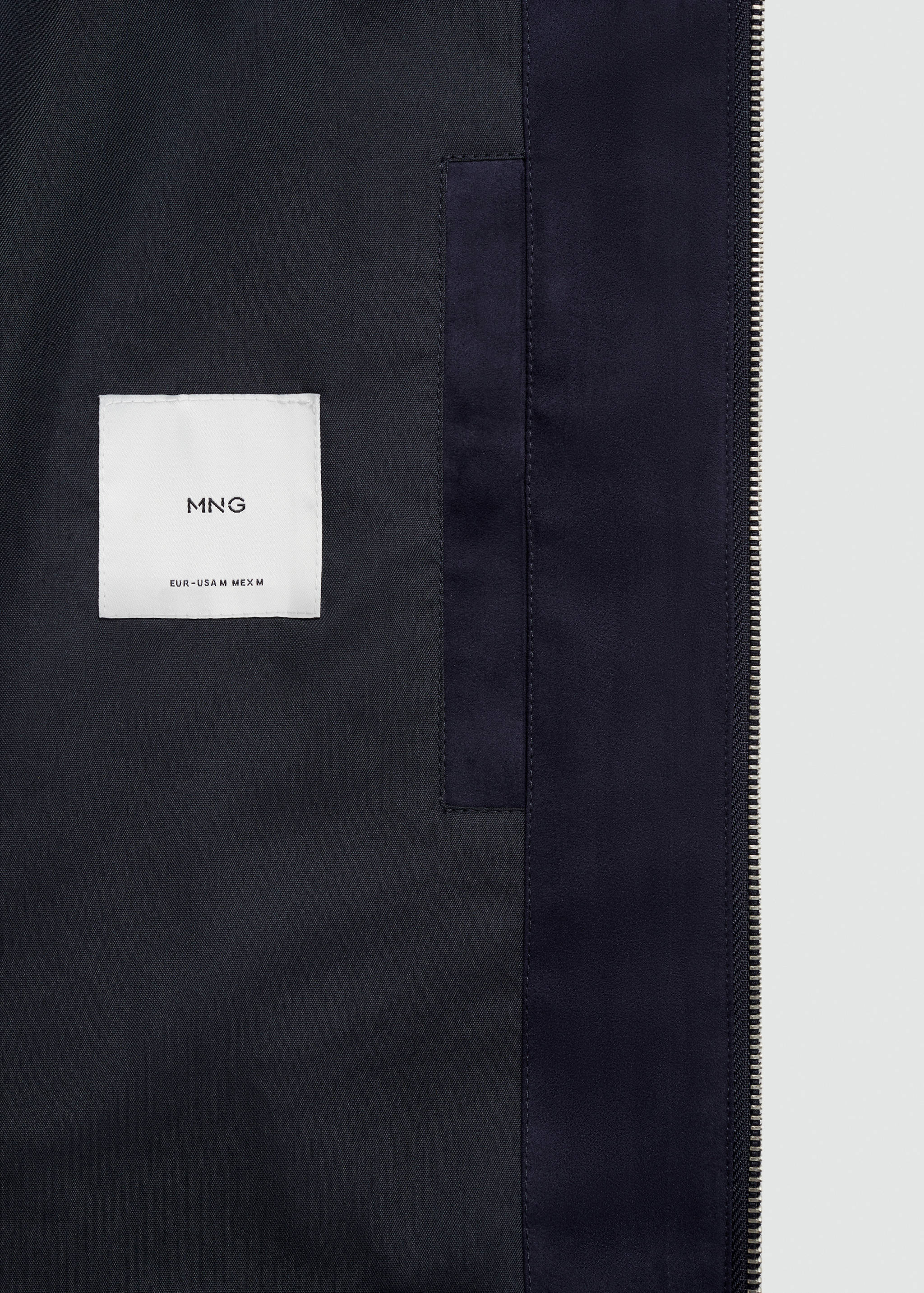 Suede-effect bomber jacket - Details of the article 8