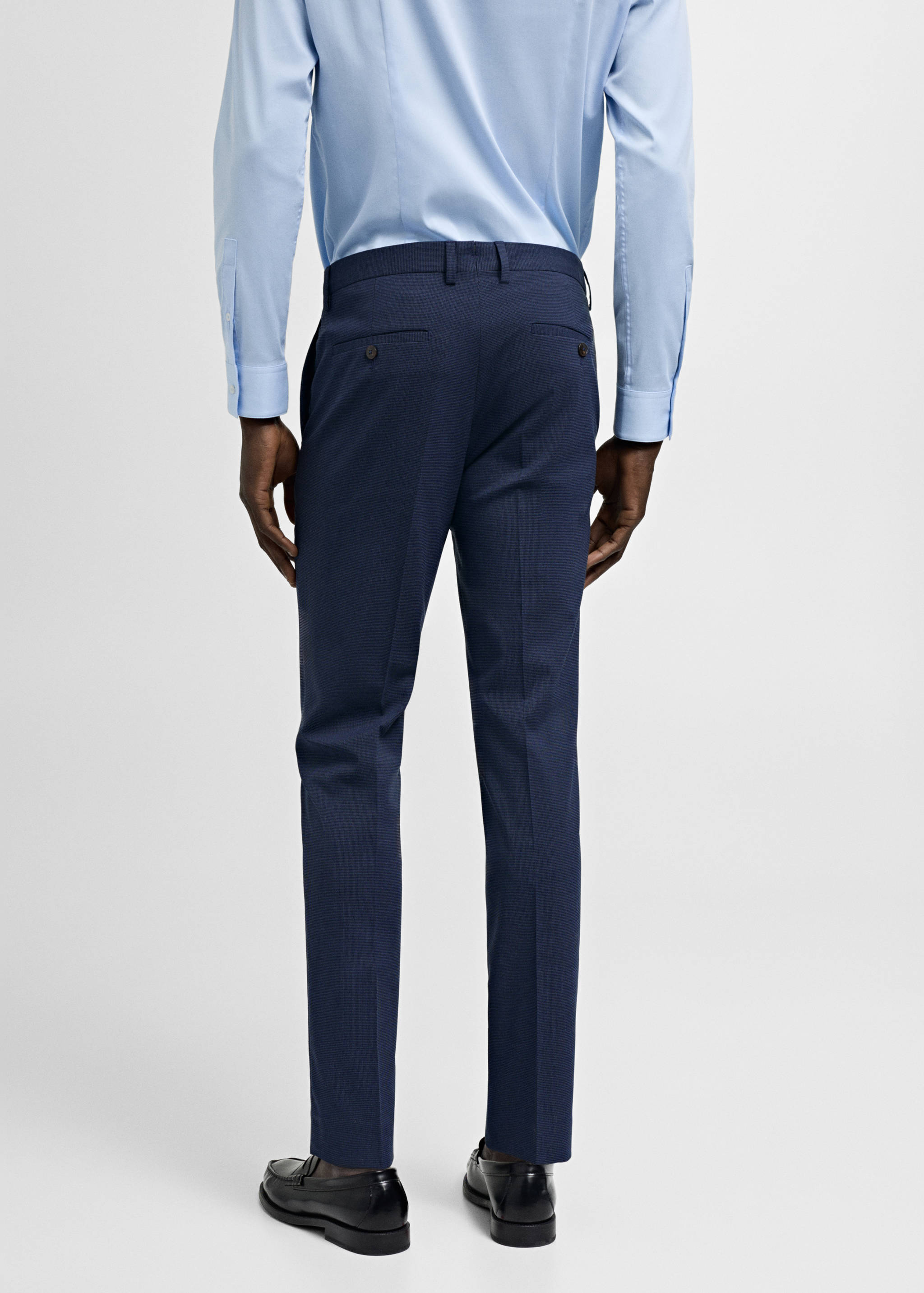 Stretch fabric super slim-fit suit trousers - Reverse of the article
