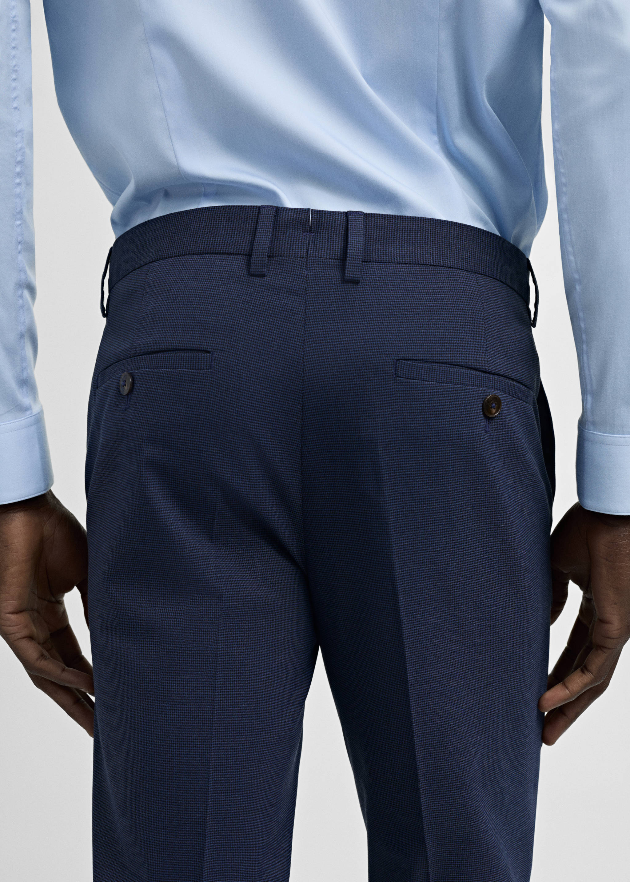 Stretch fabric super slim-fit suit trousers - Details of the article 6