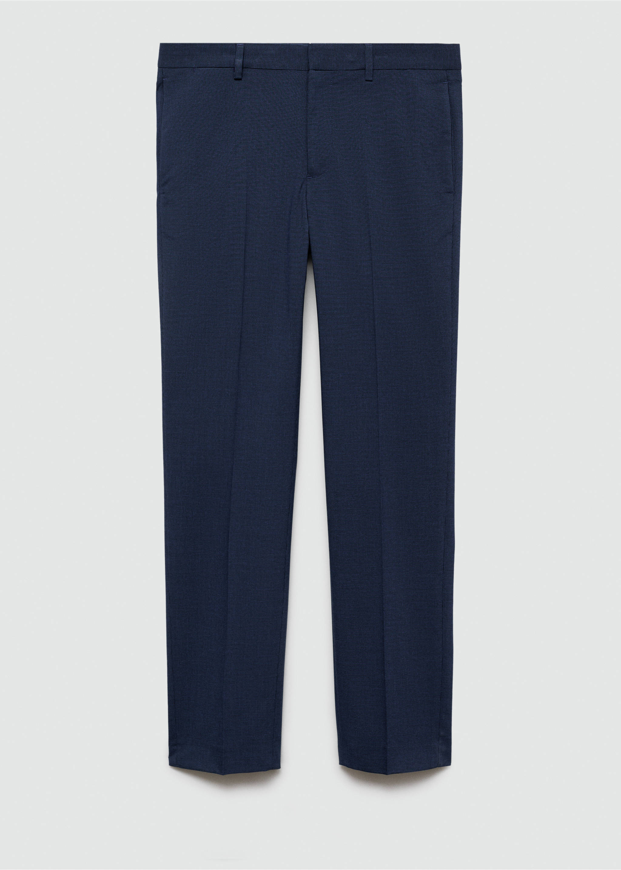 Stretch fabric super slim-fit suit trousers - Article without model, Ink Blue. Ref: 77000577-00.