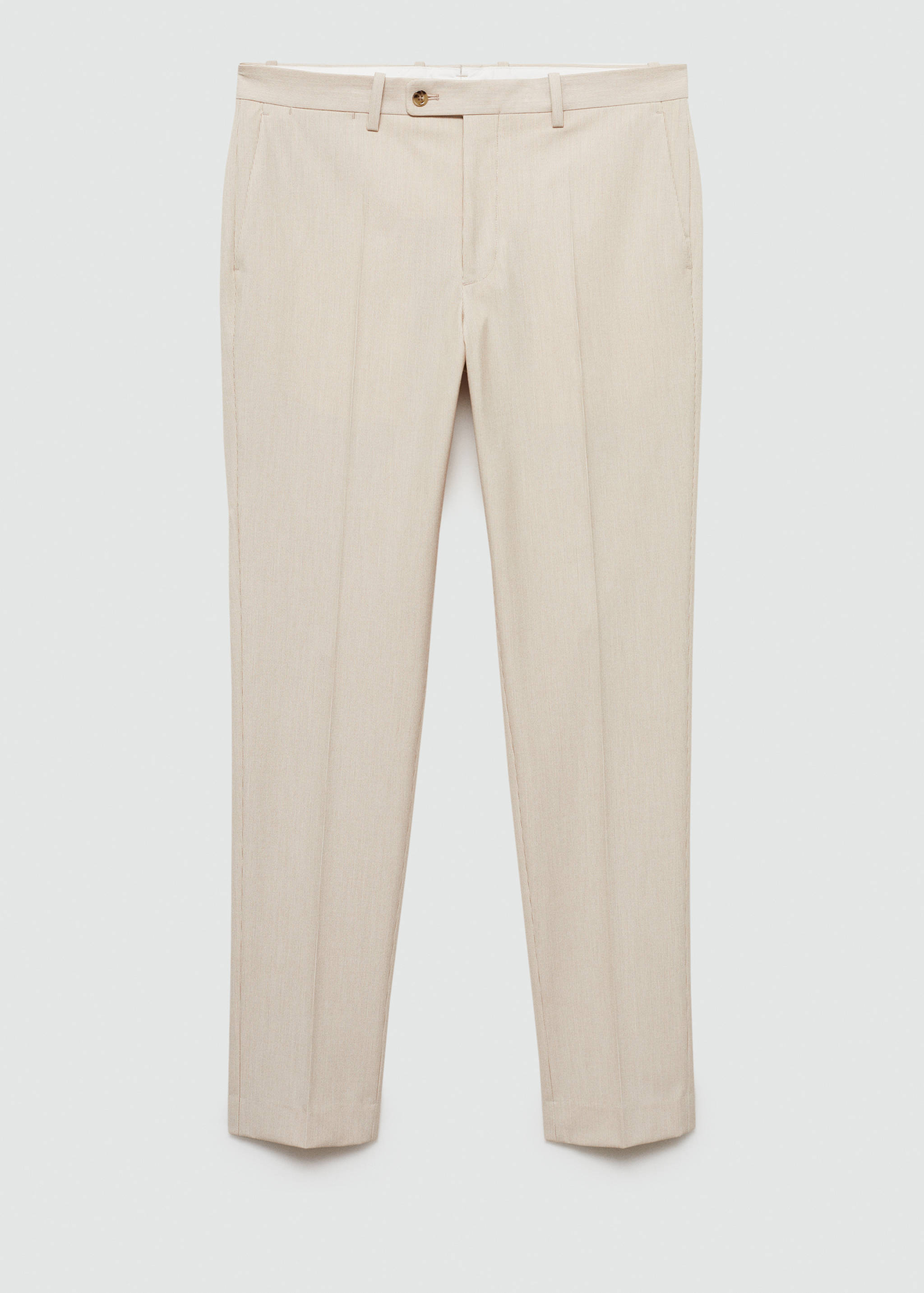 Stretch-fabric slim-fit suit trousers - Article without model