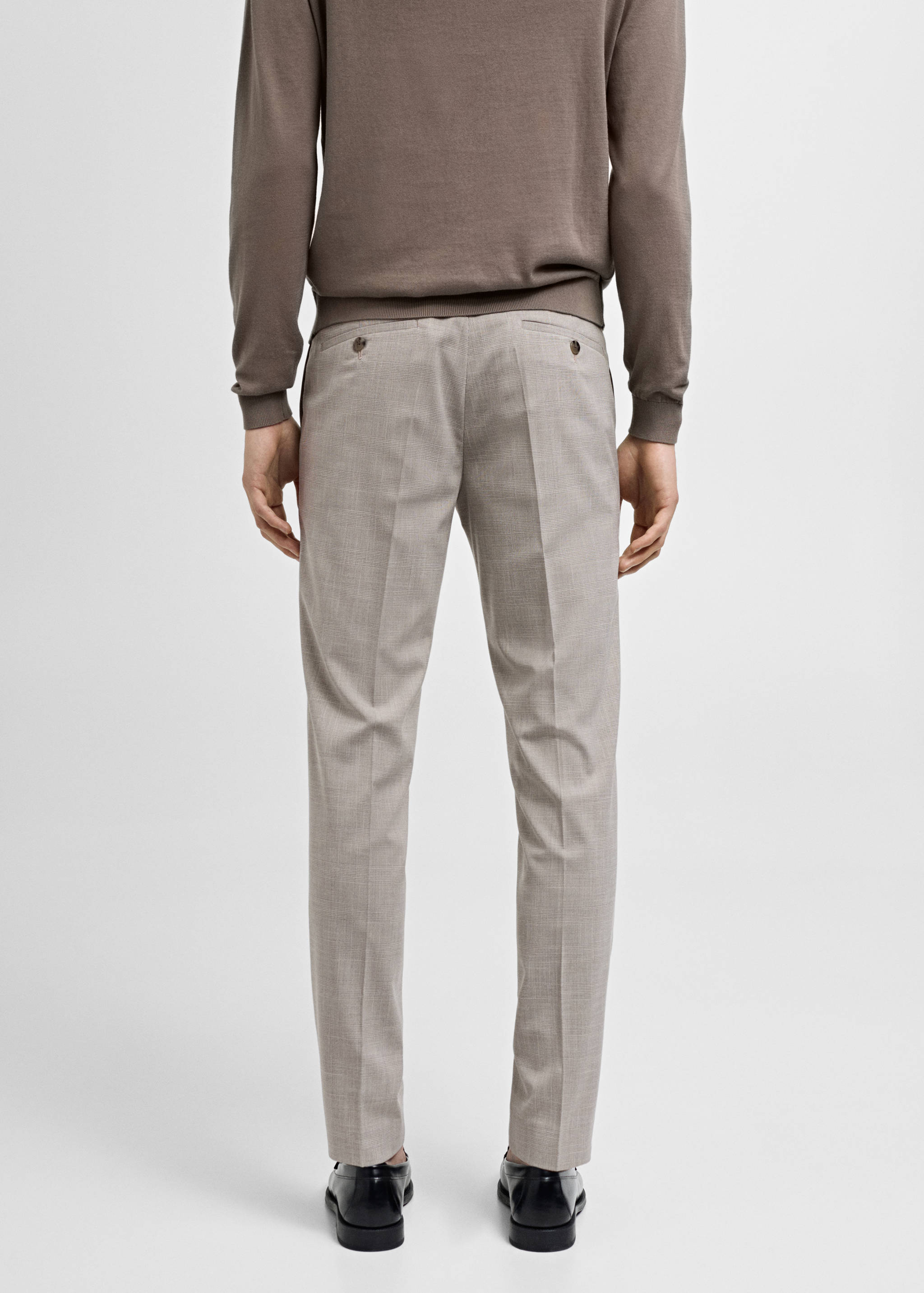 Stretch fabric super slim-fit suit trousers - Reverse of the article