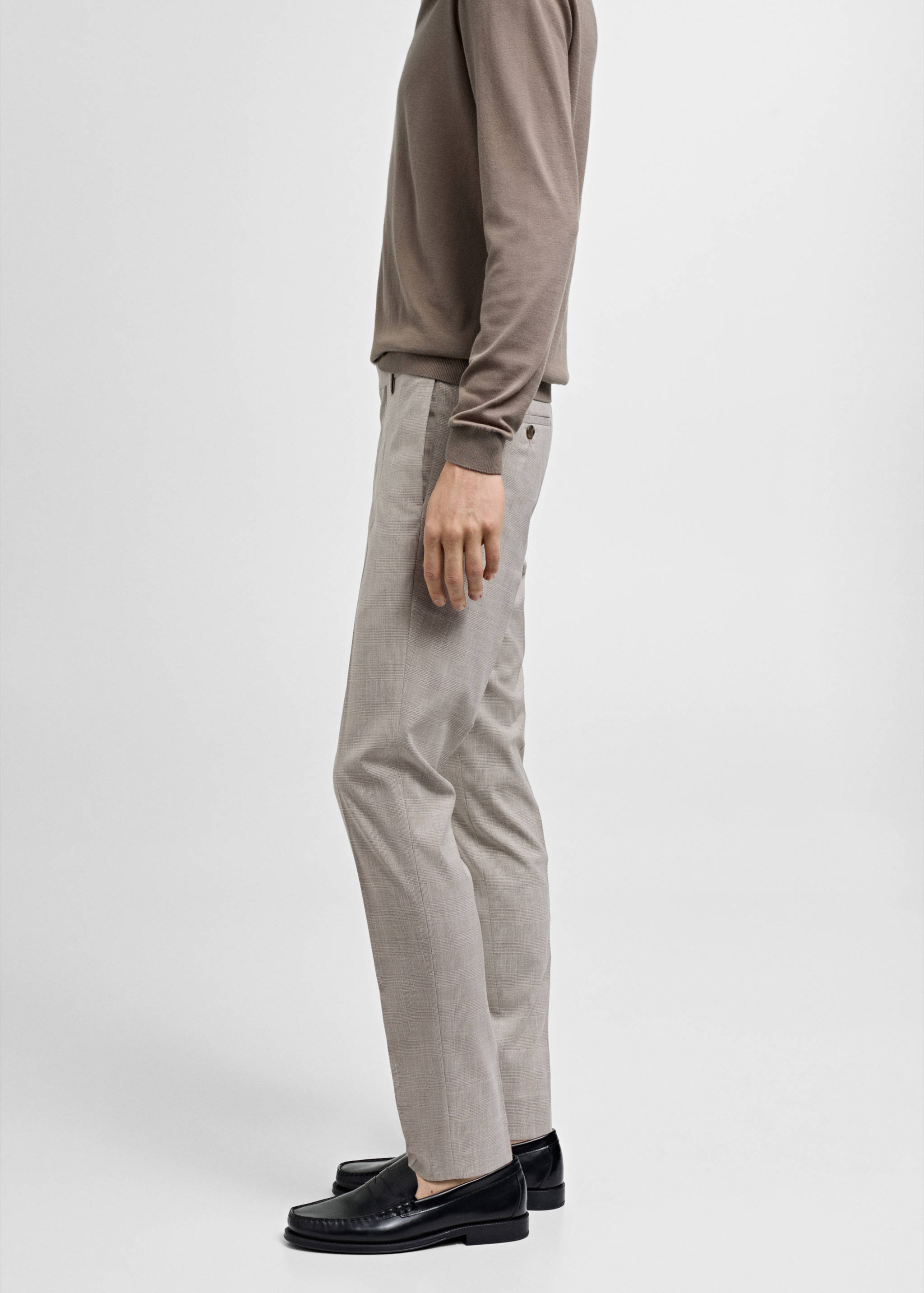 Stretch fabric super slim-fit suit trousers - Details of the article 2