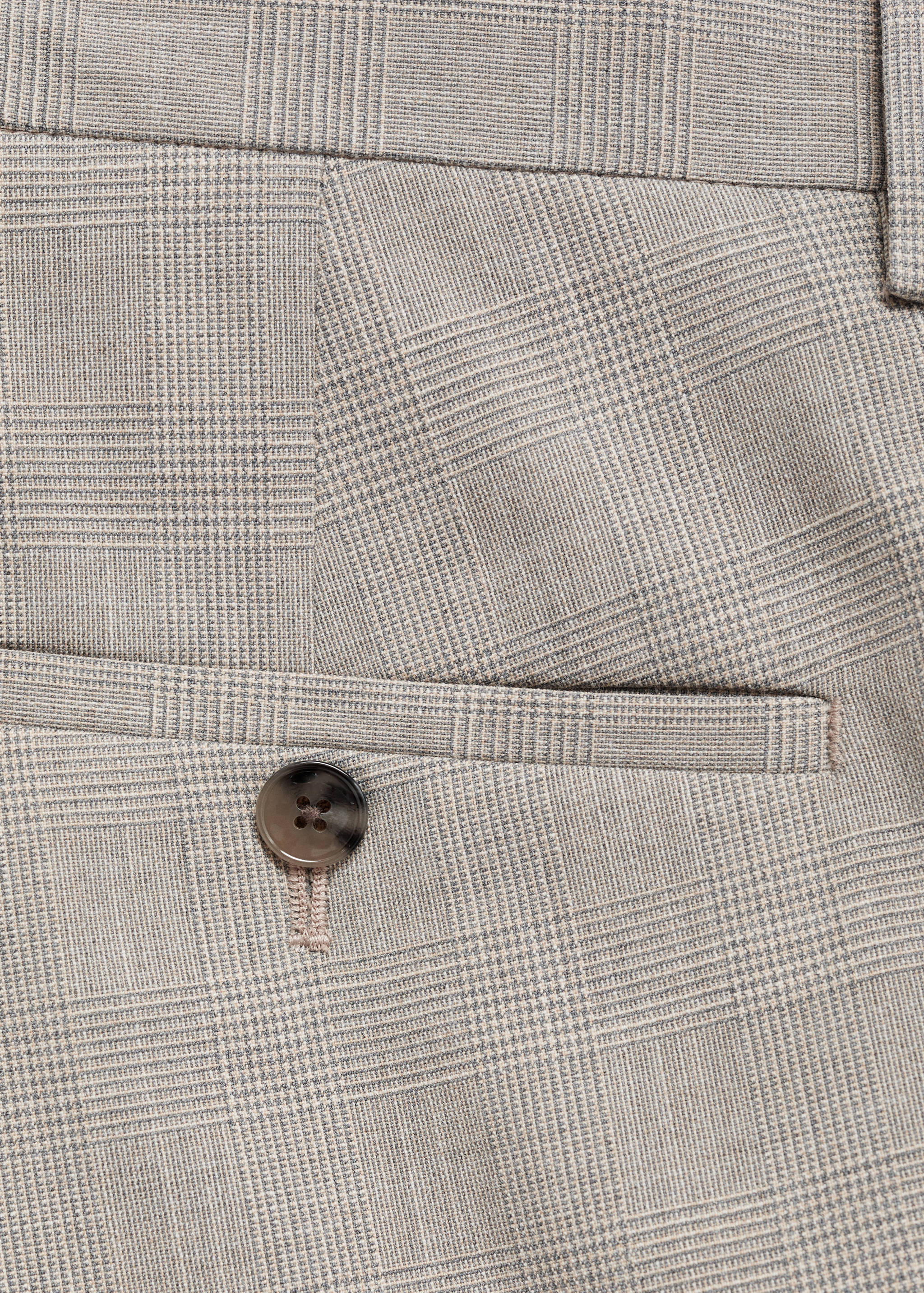 Stretch fabric super slim-fit suit trousers - Details of the article 0