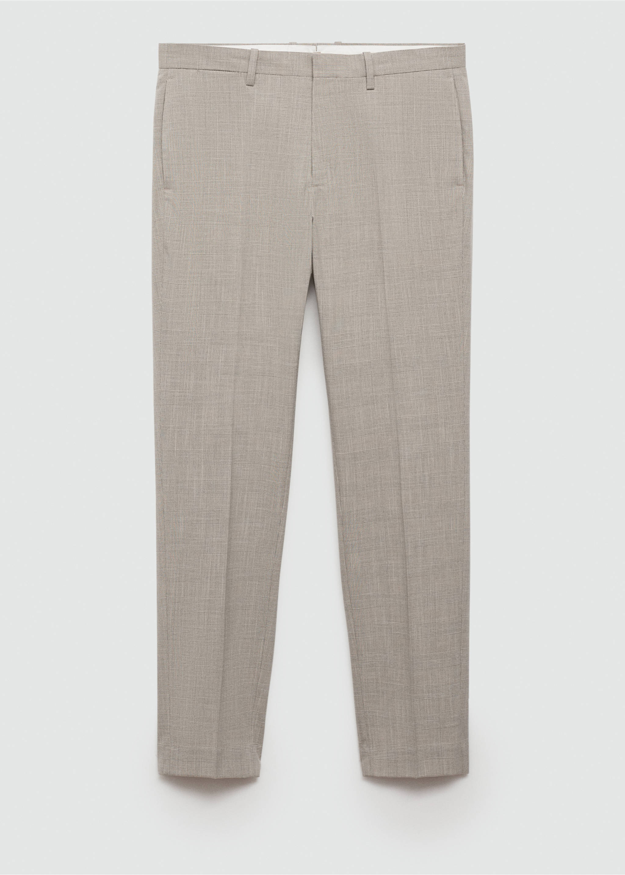 Stretch fabric super slim-fit suit trousers - Article without model, Light Heather Grey. Ref: 77000581-00.