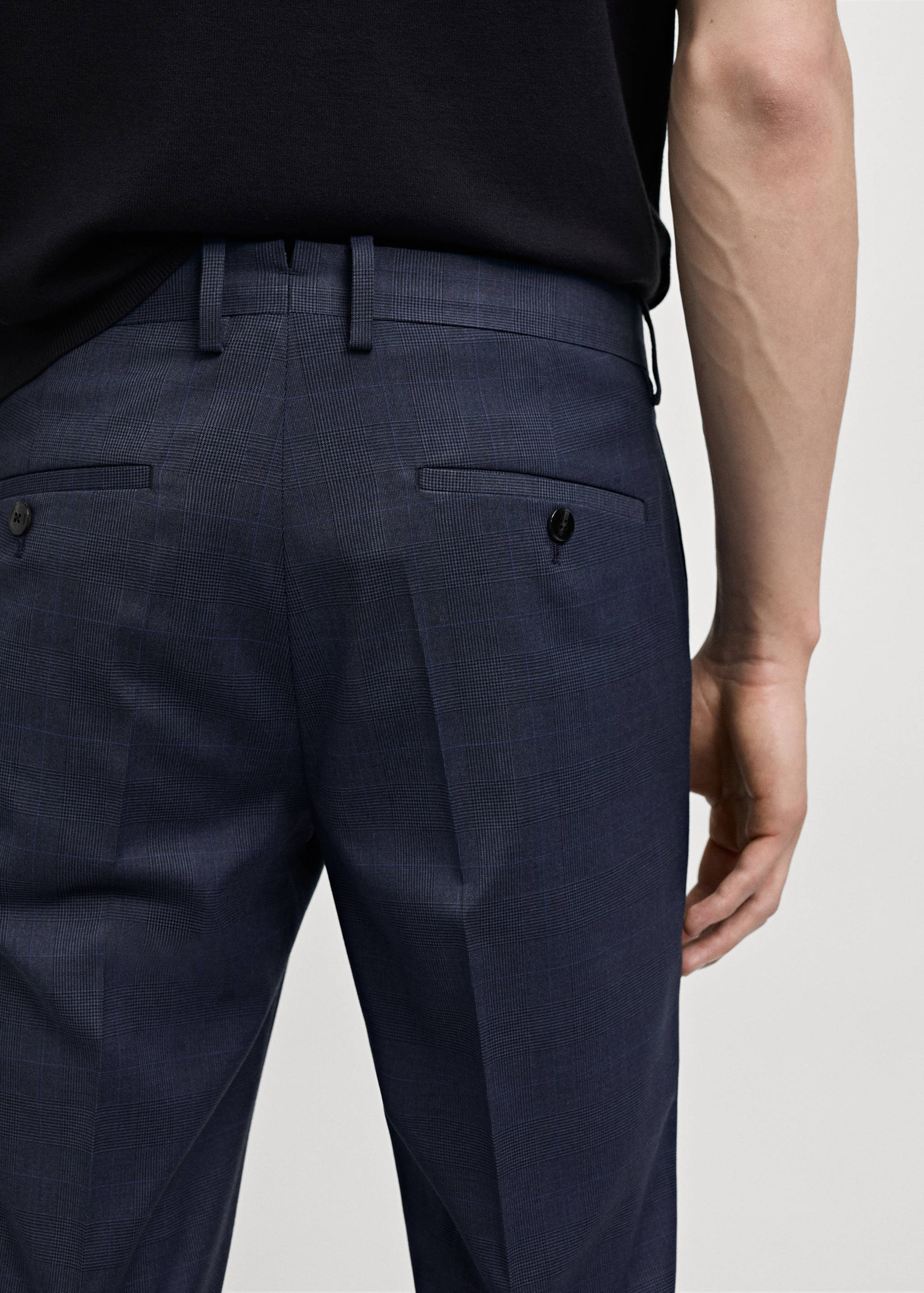 Stretch fabric super slim-fit suit trousers - Details of the article 6