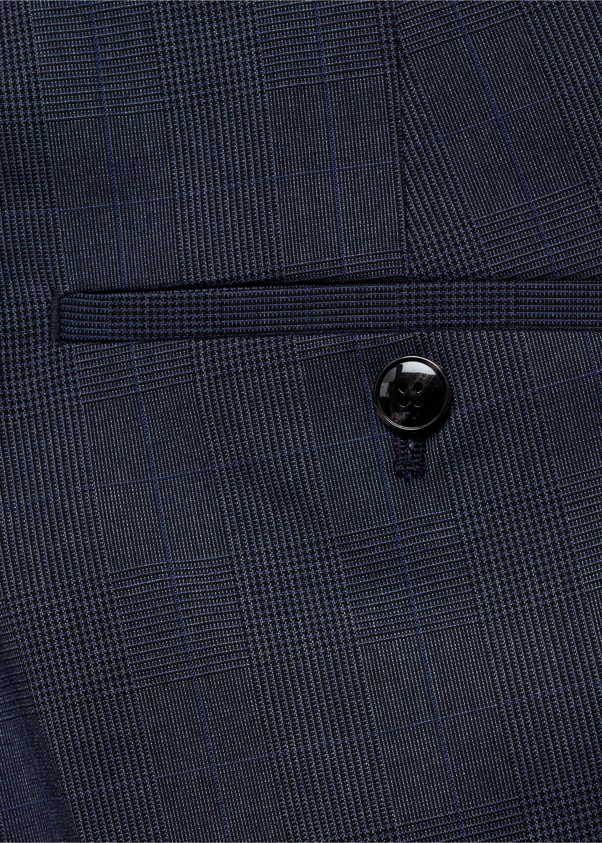 Super Slim Fit-Anzughose aus Stretchstoff - Detail des Artikels 0, Indigoblau. Ref: 77000582-00.
