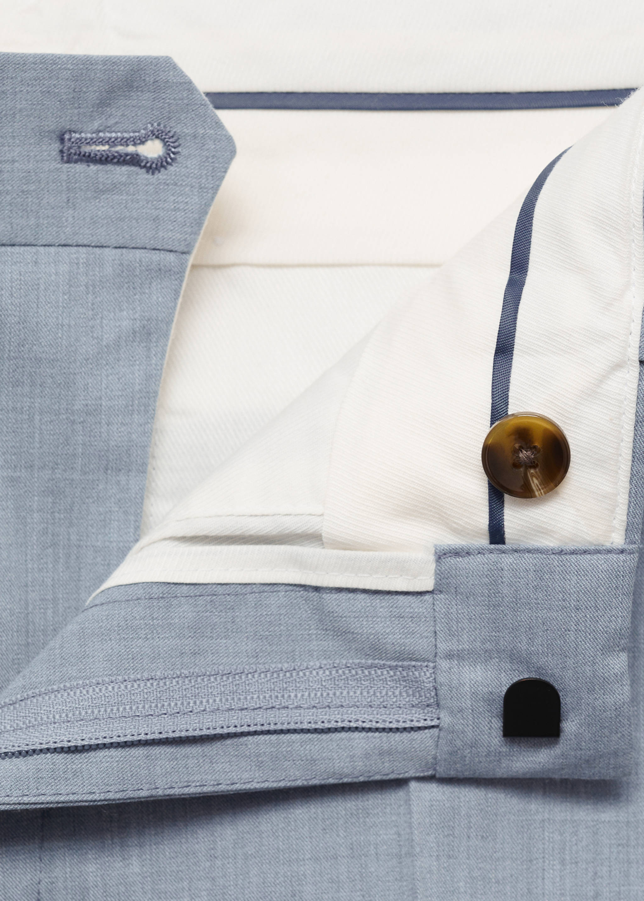 Stretch fabric super slim-fit suit trousers - Details of the article 8