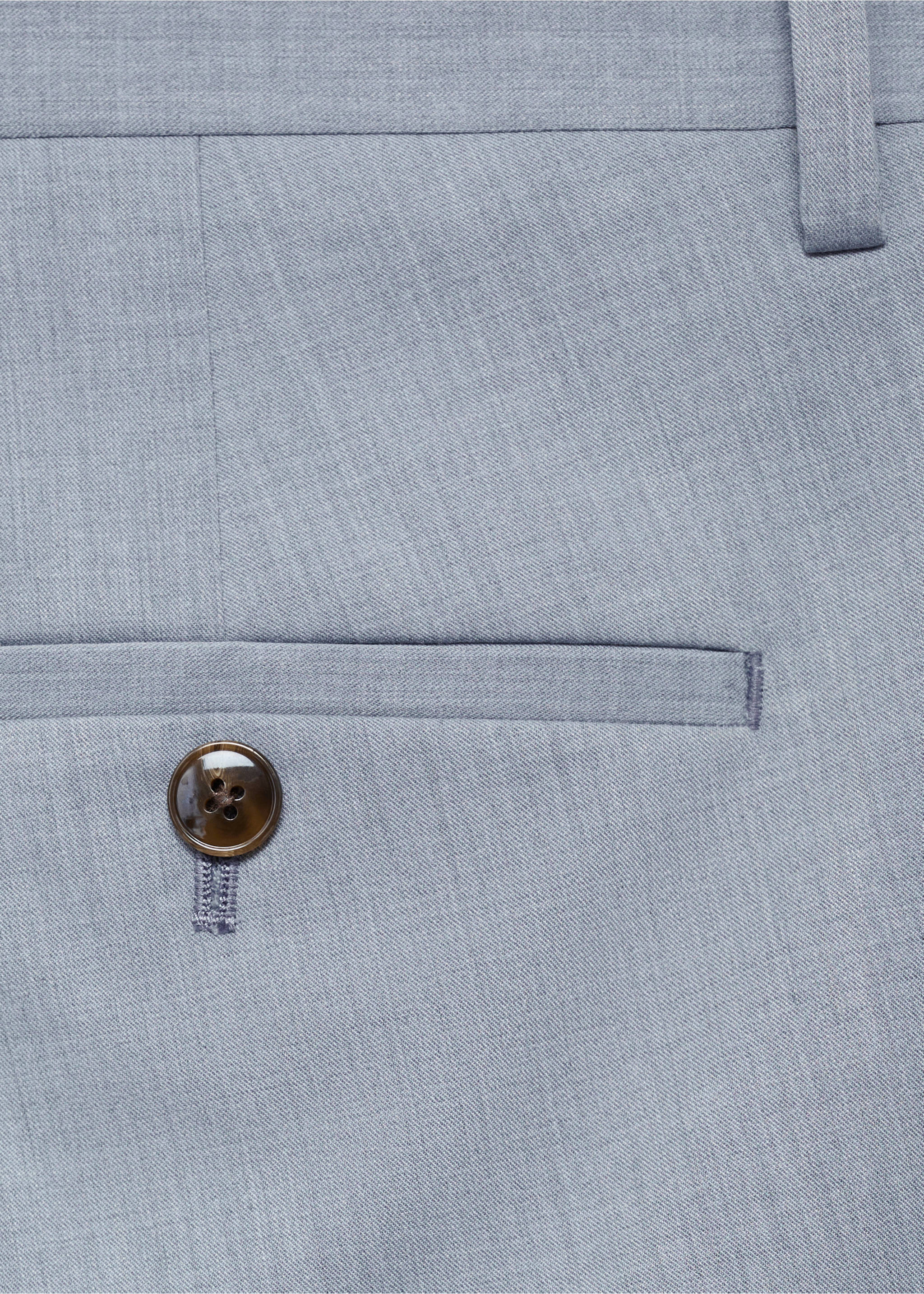 Super Slim Fit-Anzughose aus Stretchstoff - Detail des Artikels 0, Himmelblau. Ref: 77000583-00.