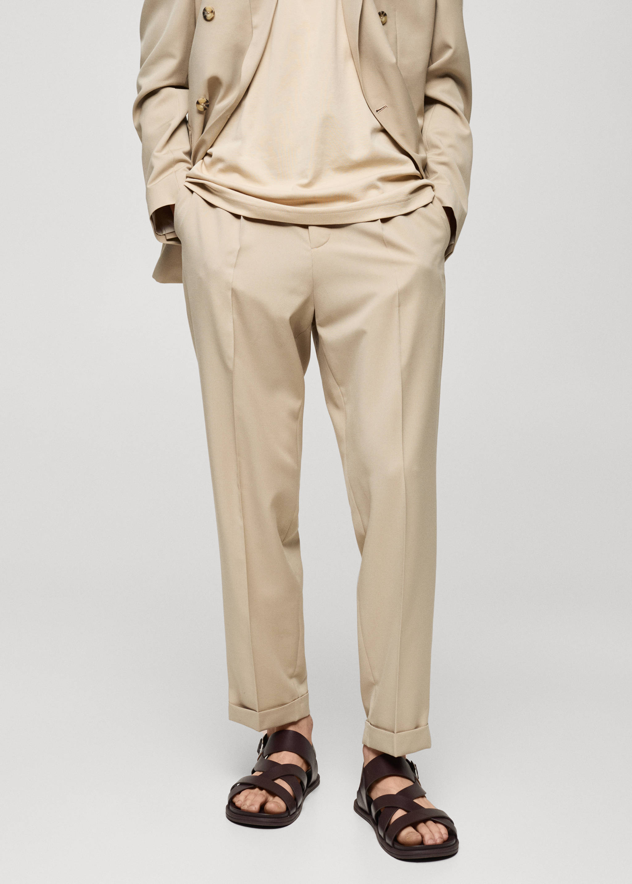 Pantalon de costume regular fit - Plan moyen