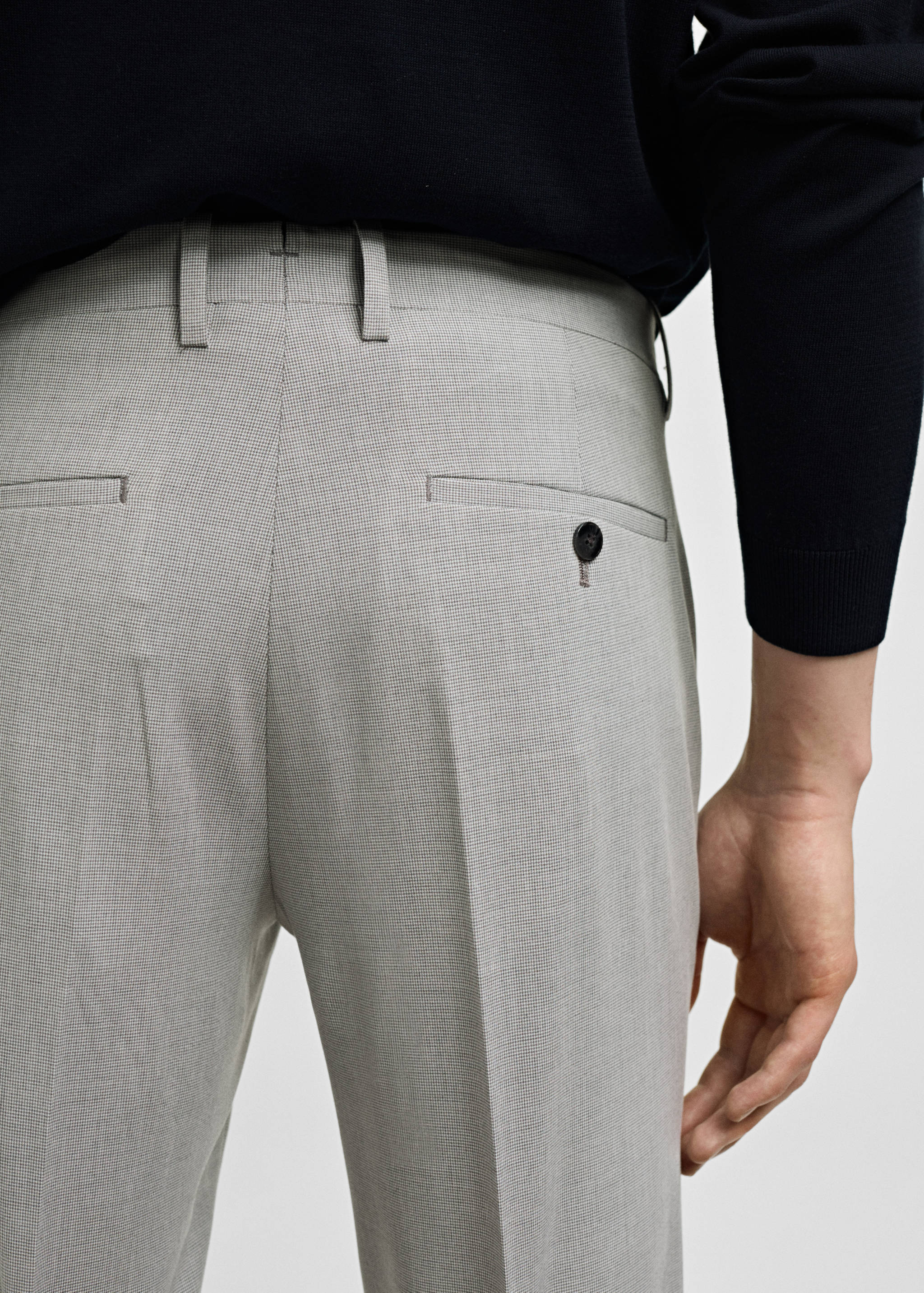 Stretch fabric super slim-fit suit trousers - Details of the article 6