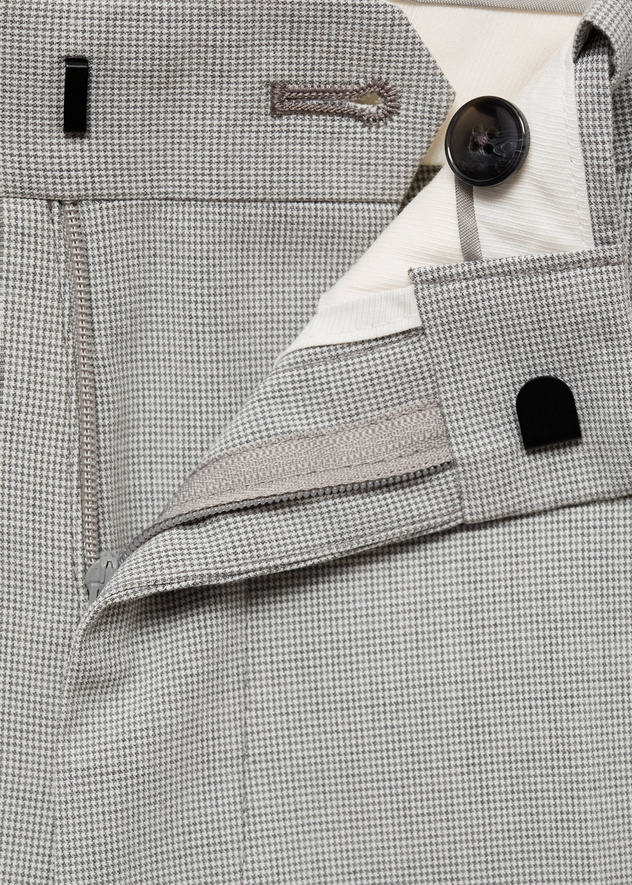 Stretch fabric super slim-fit suit trousers - Details of the article 8